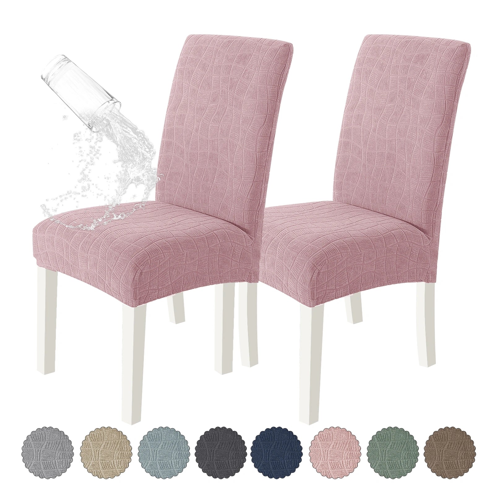 YSTYLE 6 Pieces Universal Stretch Chair Covers with Backrest-YSTYLE