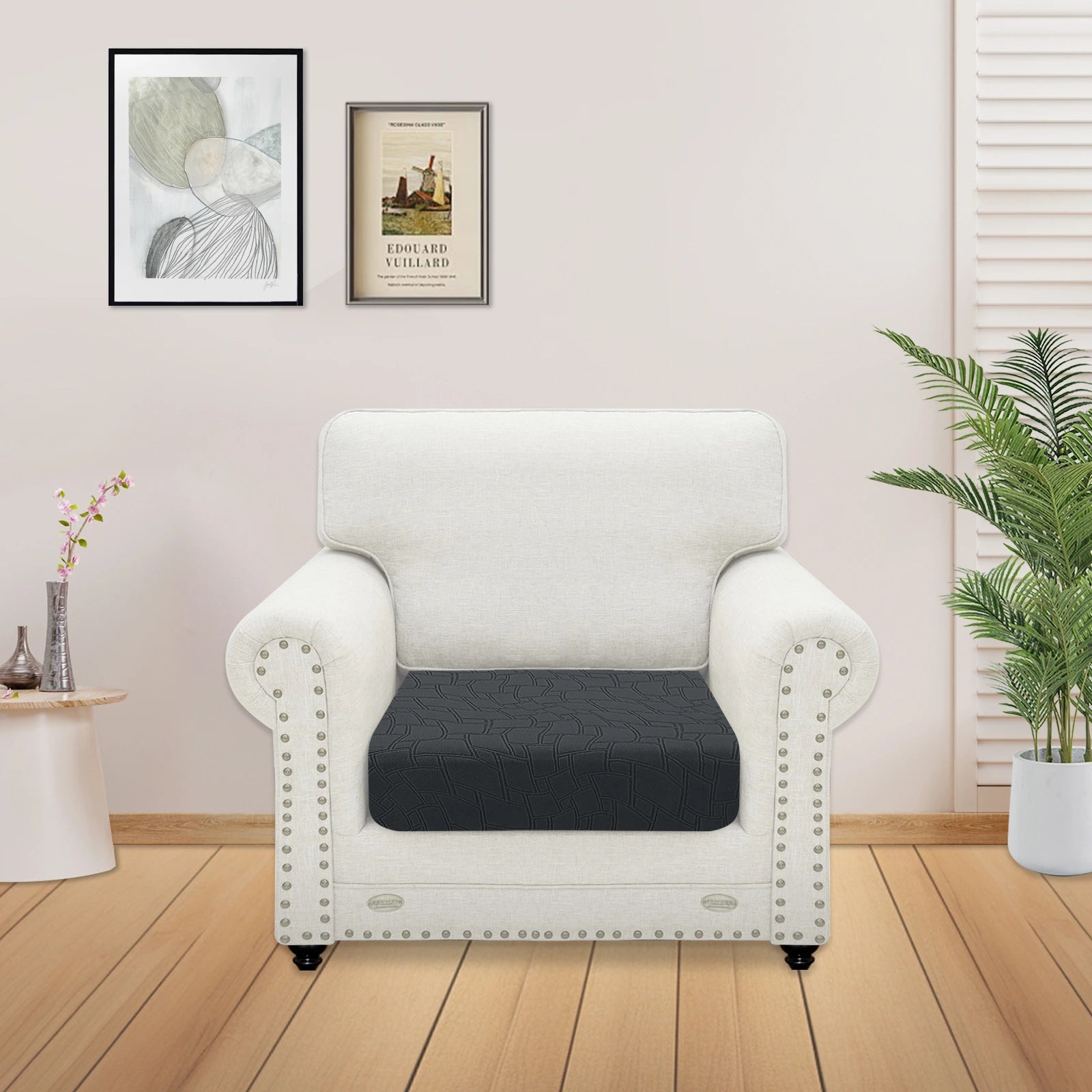 YSTYLE 1 Piece Sofa Cushion Cover – Stretch Fit, Anti-Slip, Geometric Design, Universal Use, Washable-MouthPiece