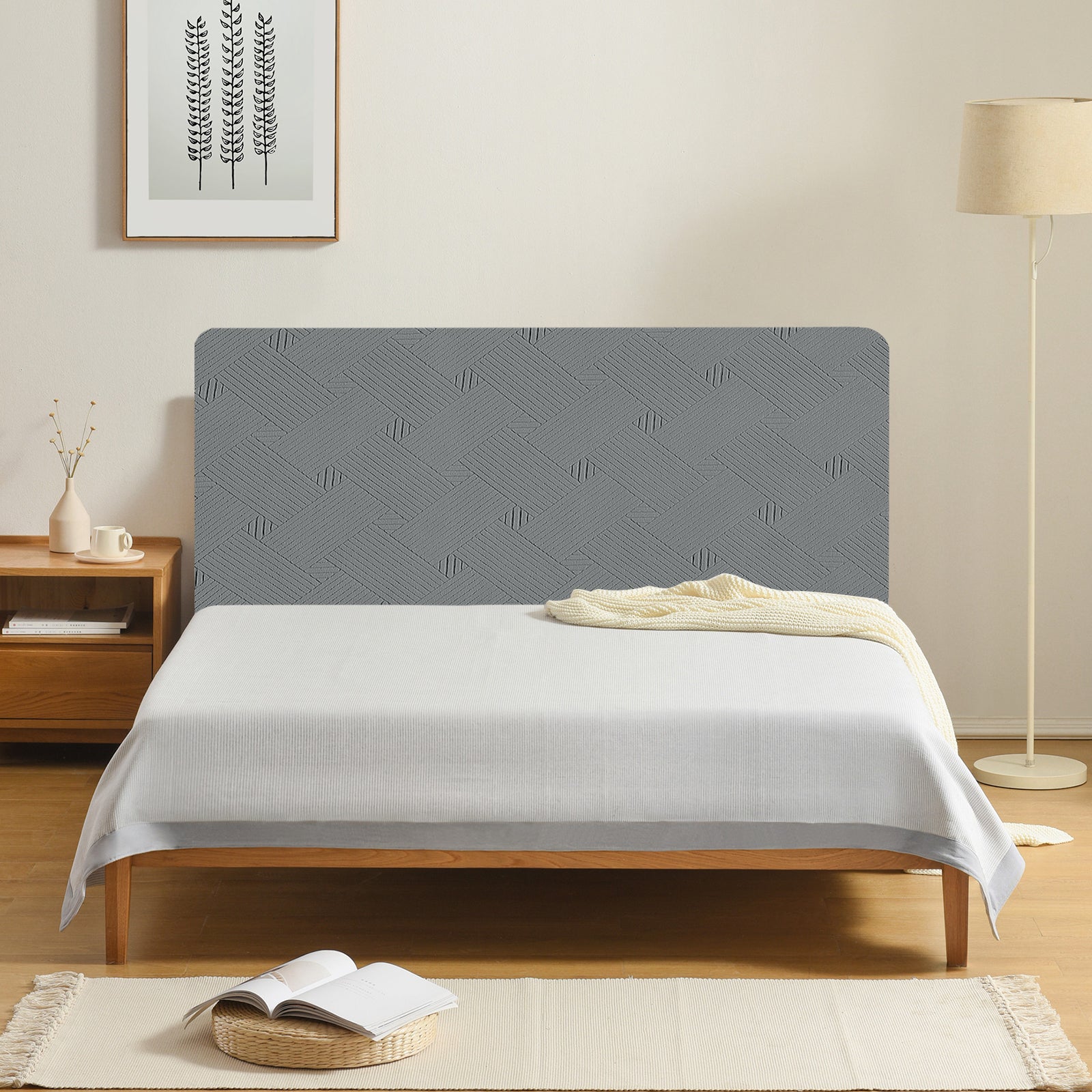 Ystyle 150cm Bed Headboard Cover, Elasticized Double/Single Bed Headboard Cover, Washable Double Bed Headboard Slipcover, Universal Dust-Proof Headboard Cover