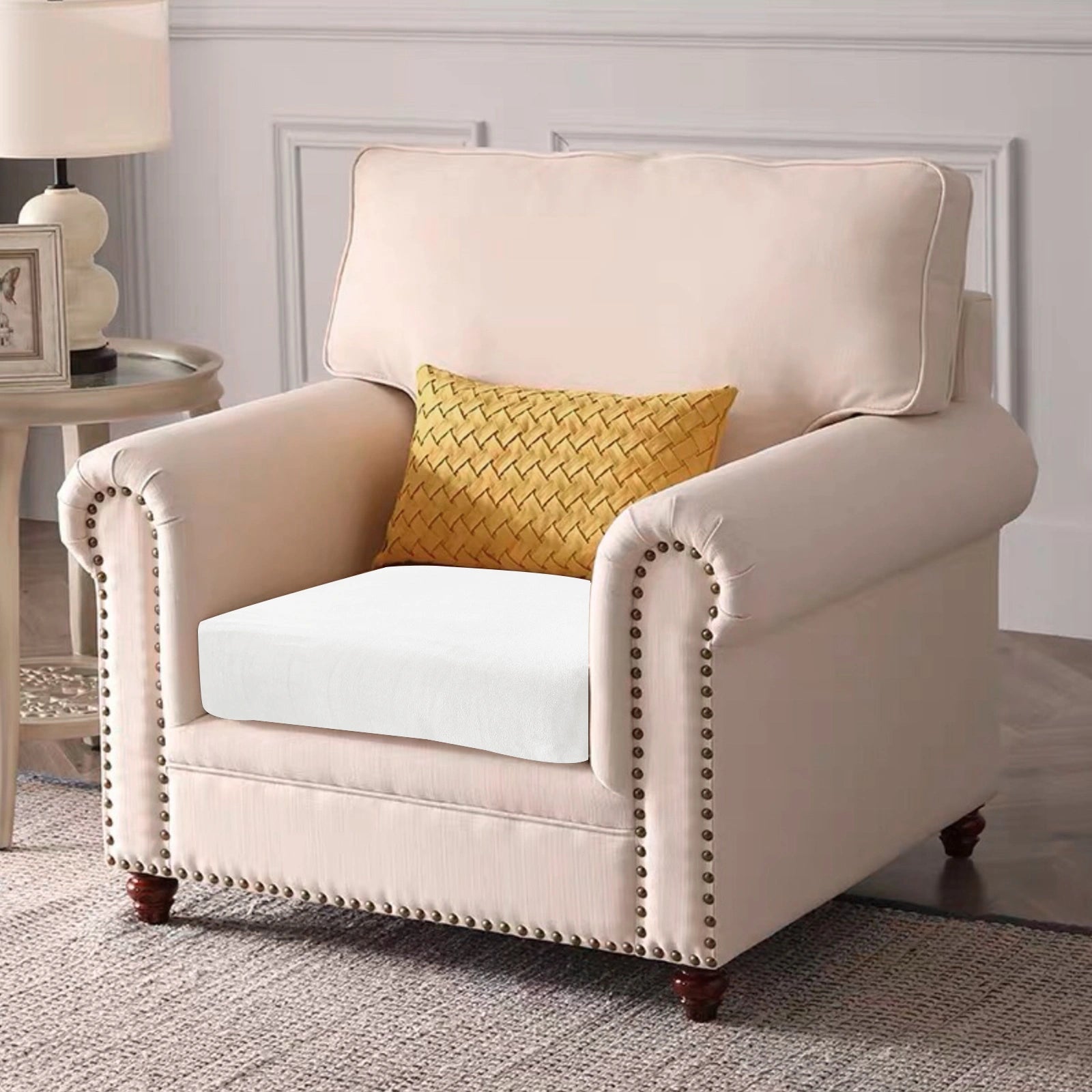 YSTYLE Velvet Stretch Sofa Seat Cover 1 Seater Anti Slip-YSTYLE