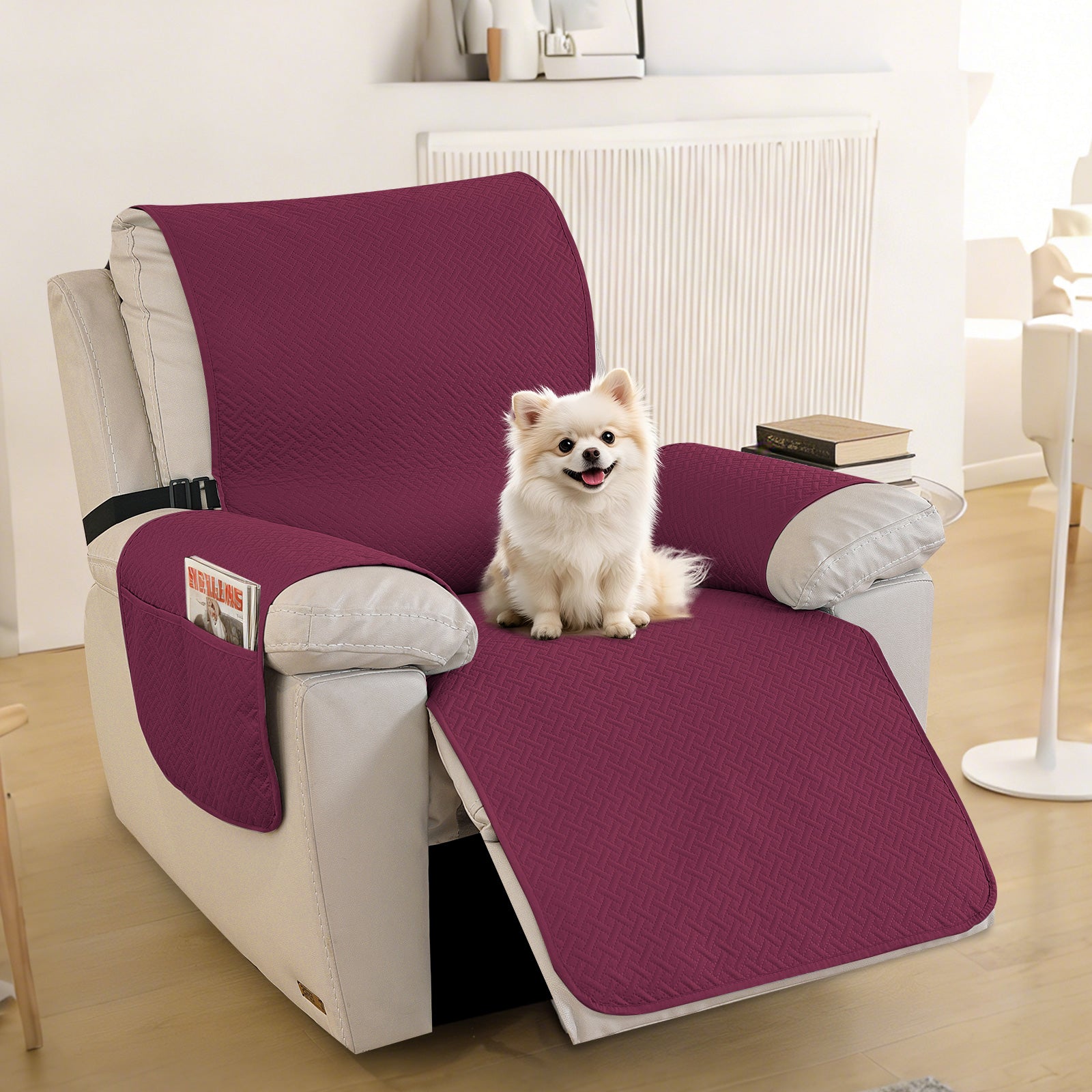 imperméable Armchair couverture with antidérapant Back and Side Pockets