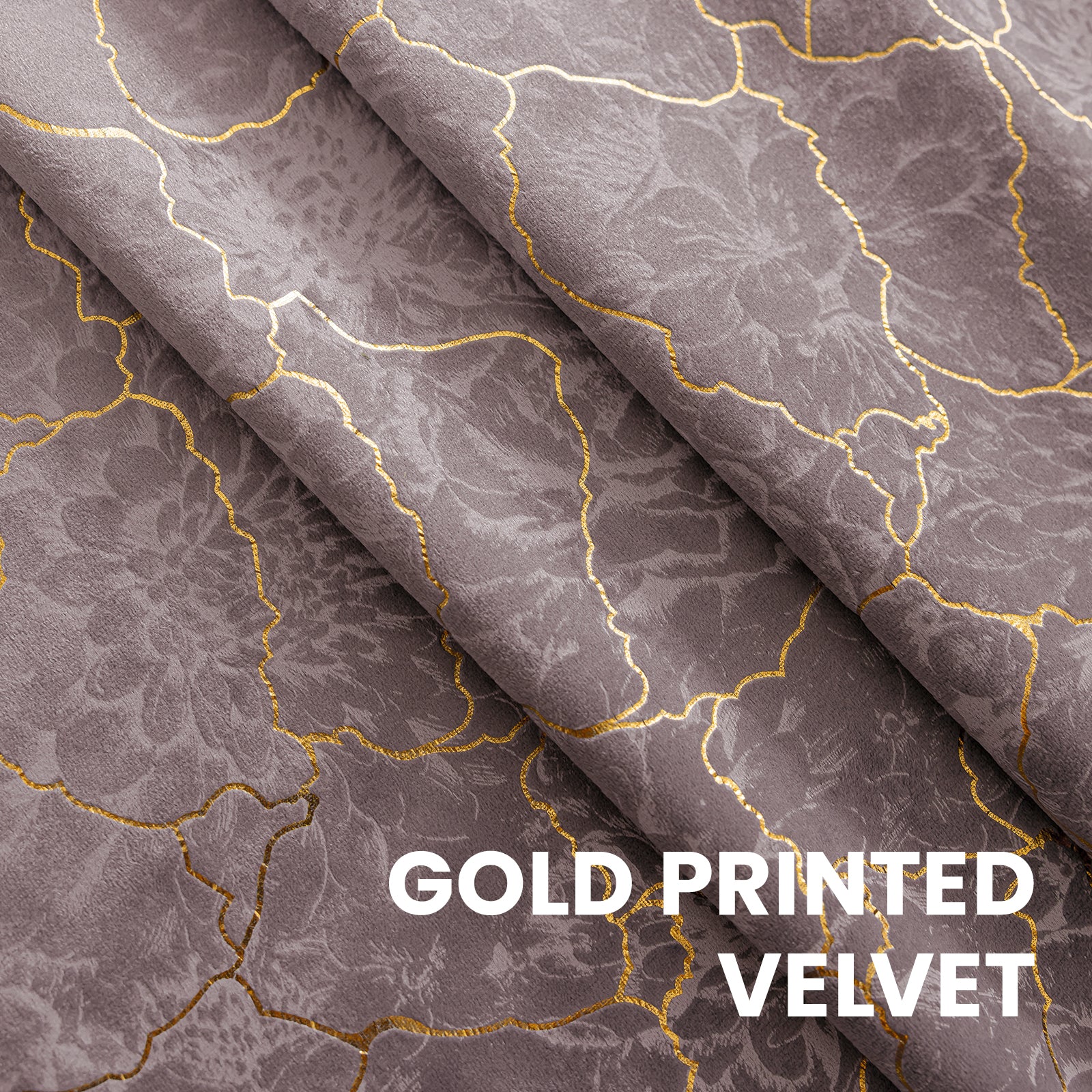 Ystyle 2 Stück Samt Blackout Vorhänge 117x137 cm Gold Druck