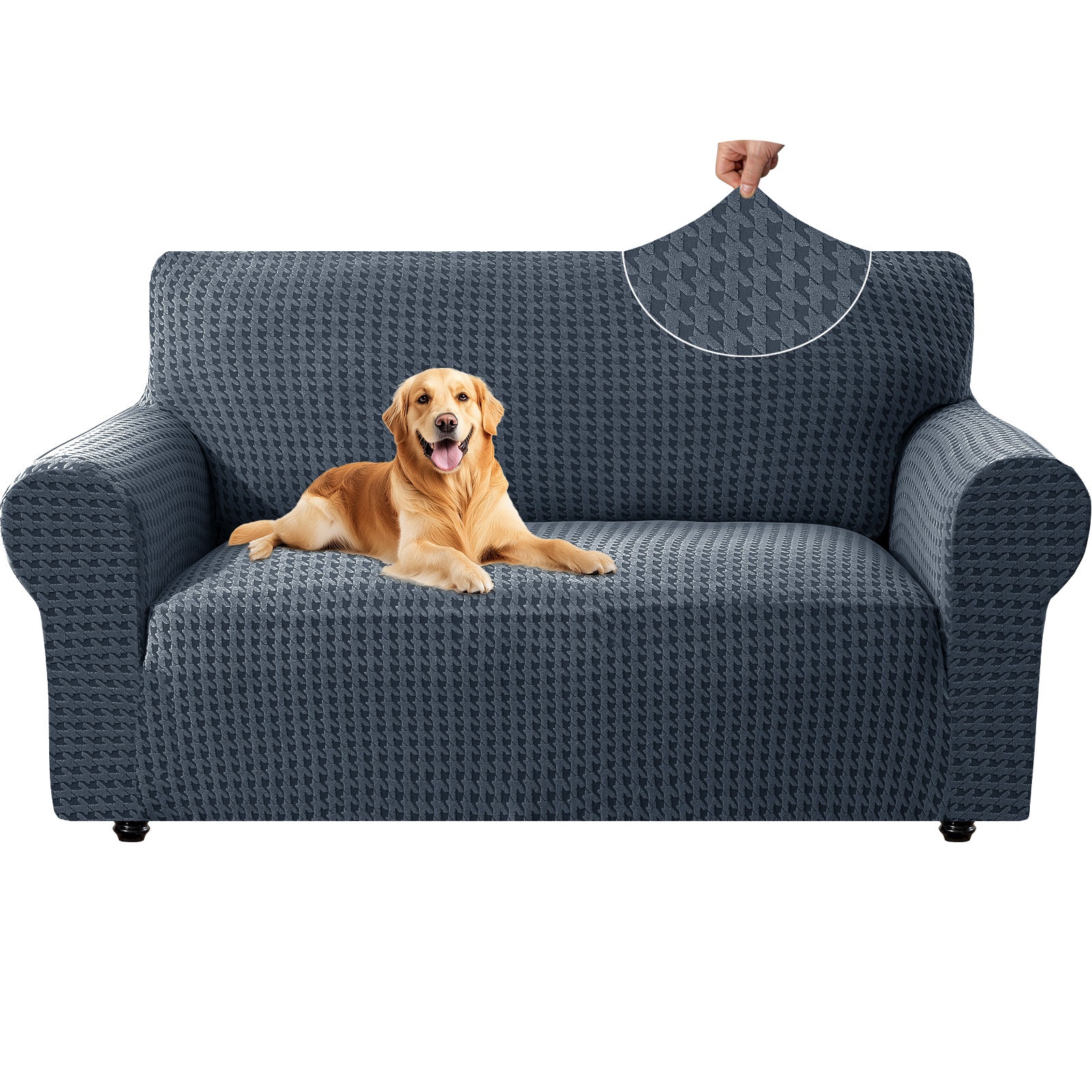 Ystyle 2-Seat Sofa Cover with Armrests, Elastic Universal Seat Cover, Anti-Scratch Universal Sofa Cover, Anti-Slip Washable Sofa Protector, Stain-Resistant