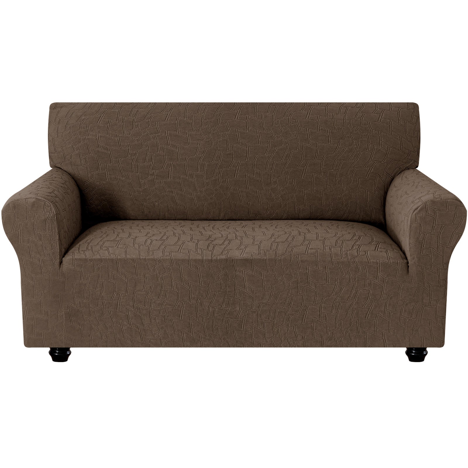Ystyle Stretch 2 Seater Sofa Cover Jacquard Geometric Pattern-YSTYLE