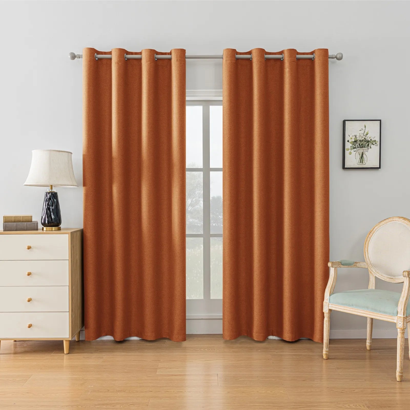 YSTYLE Velvet Curtains – 2 pcs, Blackout, Thermal Insulated, Modern Eyelet Drapes