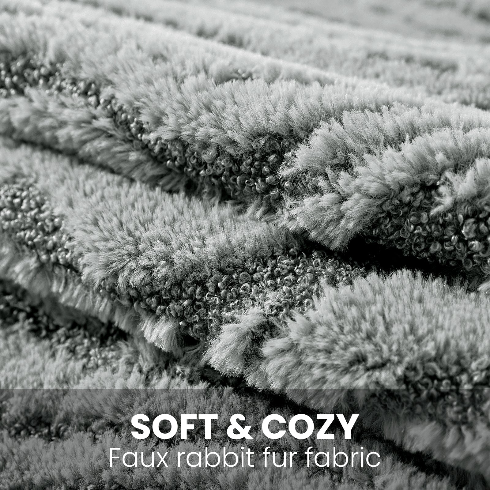 Ystyle Sofa Cushion Covers 60 x 60 cm Set of 2 Soft Plush Striped Cushion Covers Modern Elegant Decorative Durable Cushion Covers for Sofa Living Room Bedroom