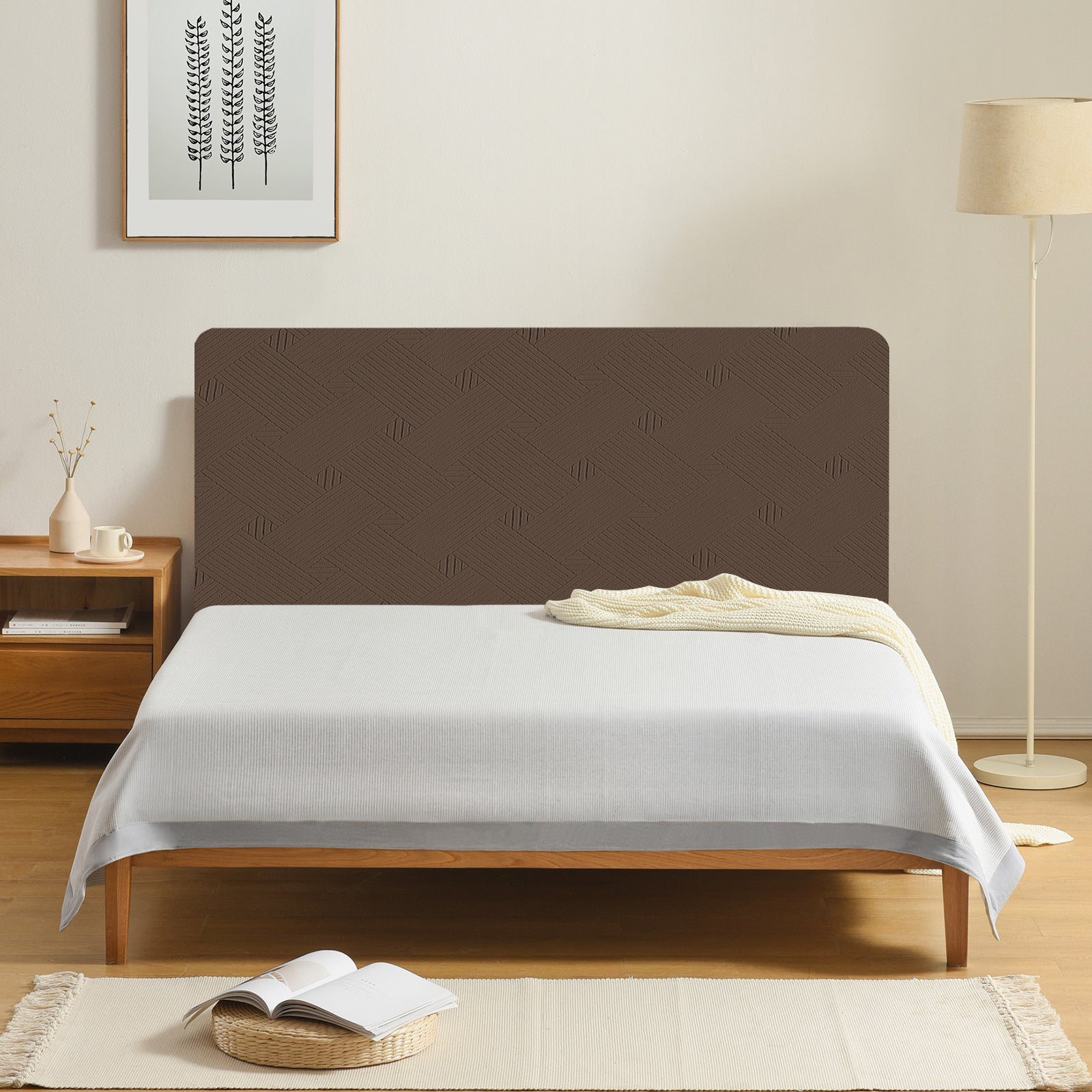 Ystyle 150cm Bed Headboard Cover, Elasticized Double/Single Bed Headboard Cover, Washable Double Bed Headboard Slipcover, Universal Dust-Proof Headboard Cover