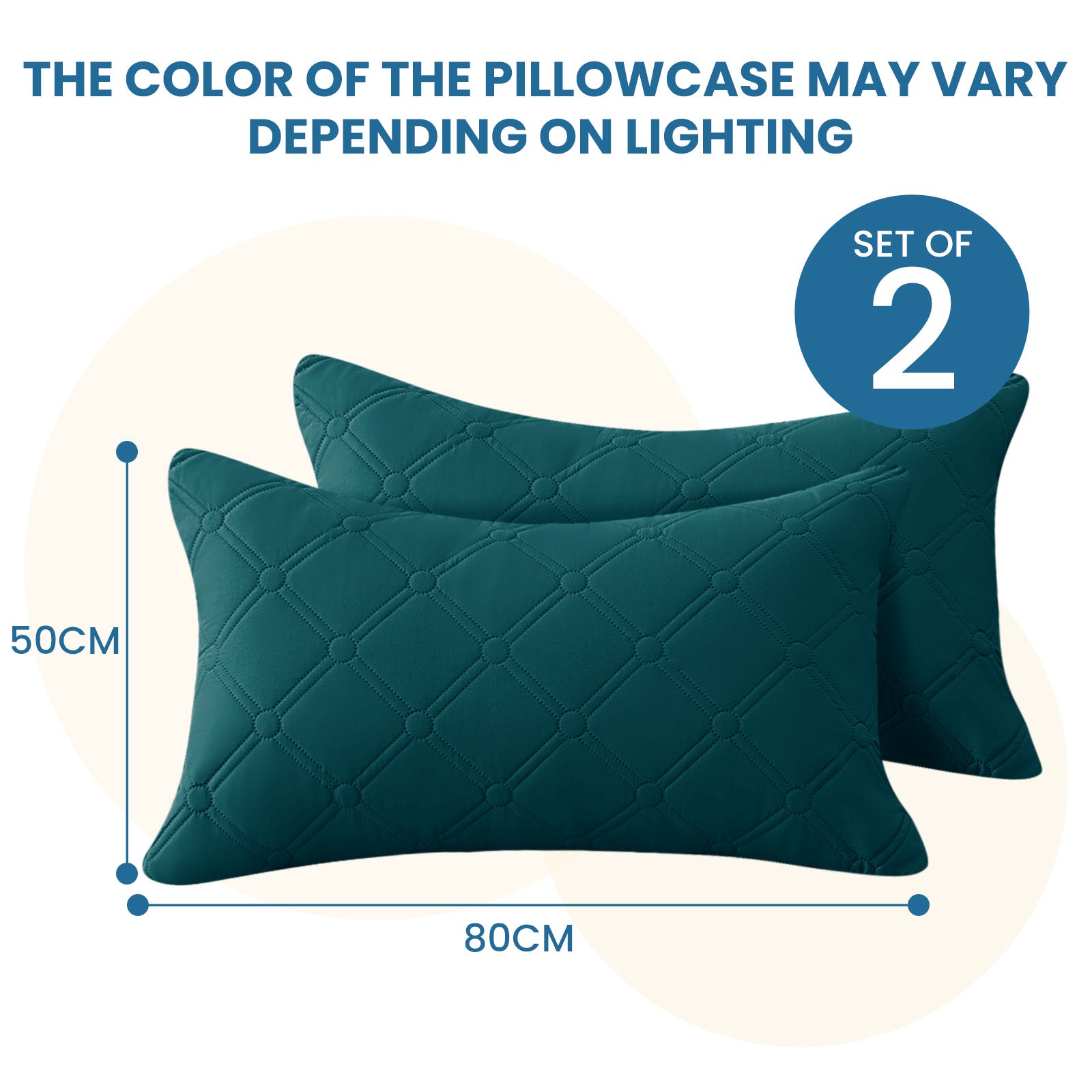 Ystyle Waterproof Pillow Protectors 50x80 cm Set of 2, Scratch-Resistant Pillowcase Covers