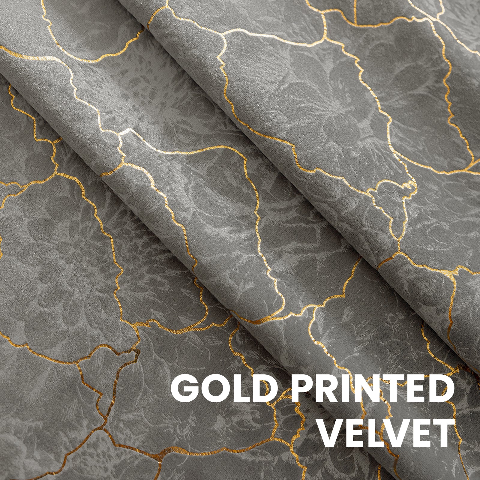 Ystyle 2 Stück Samt Blackout Vorhänge 117x137 cm Gold Druck