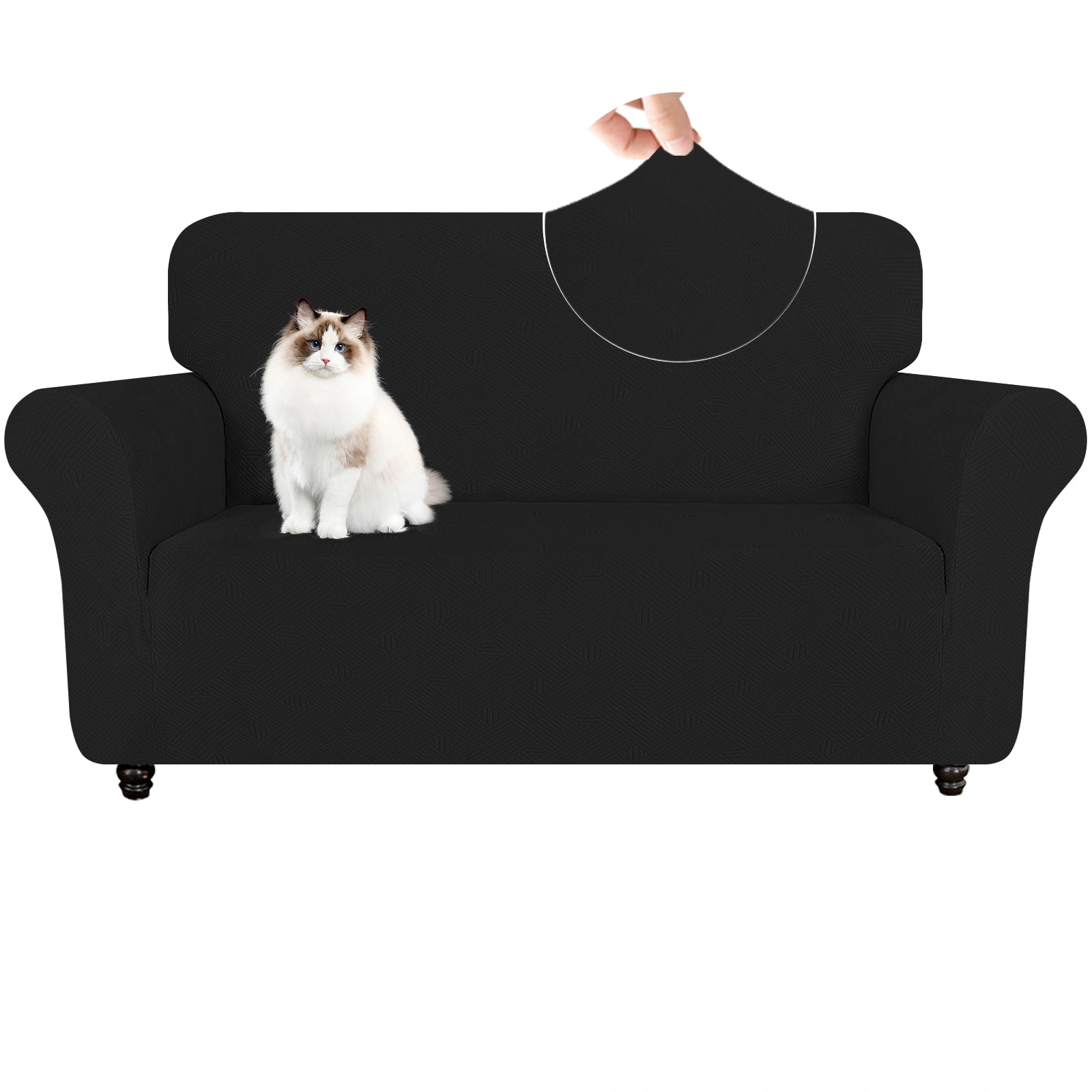 YSTYLE 2 Seater Sofa Cover - Elastic, Non-slip, Pet-friendly, Washable, Winter-friendly-Interwoven Pattern