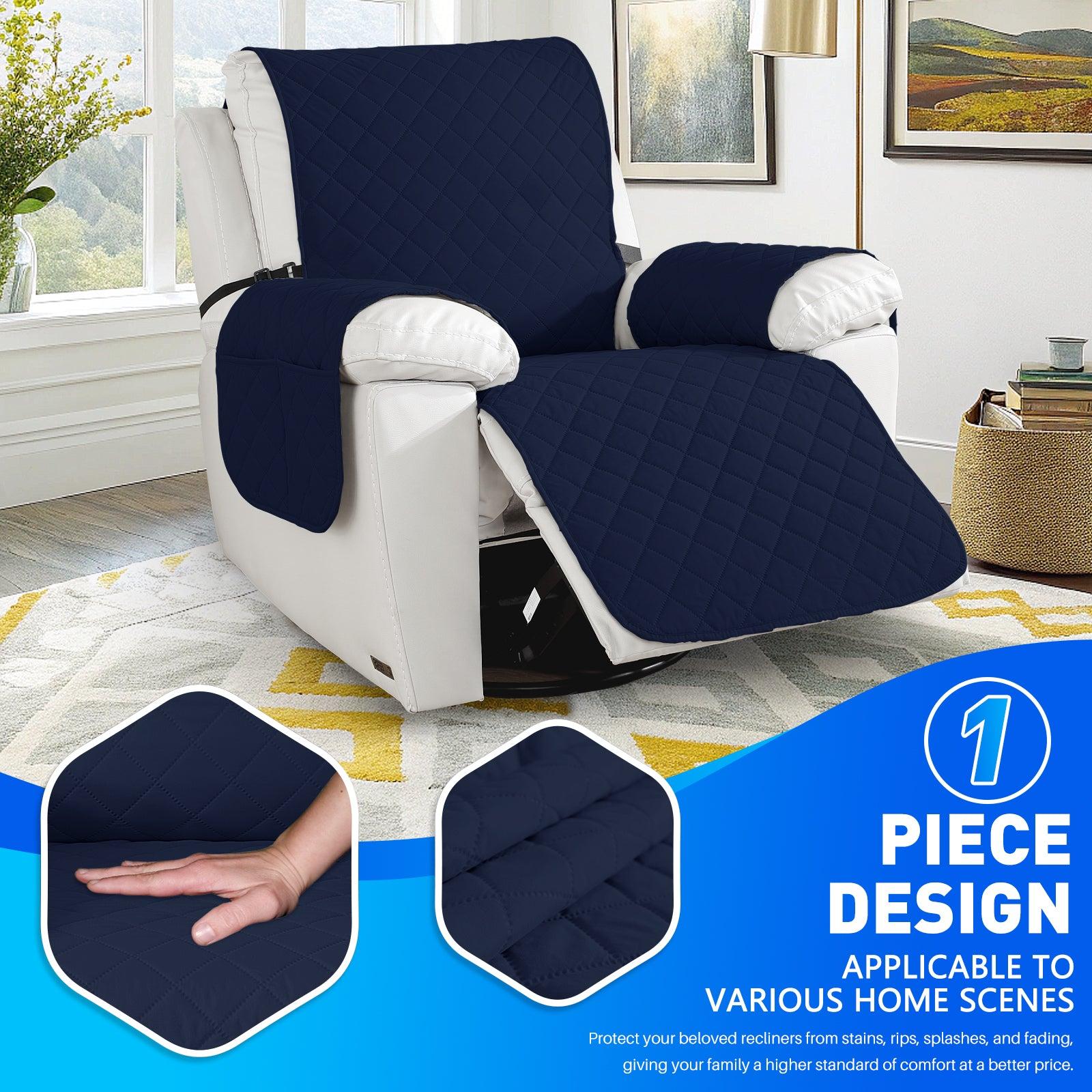 Ystyle Waterproof Recliner Chair Cover with Side Pockets Non Slip-YSTYLE