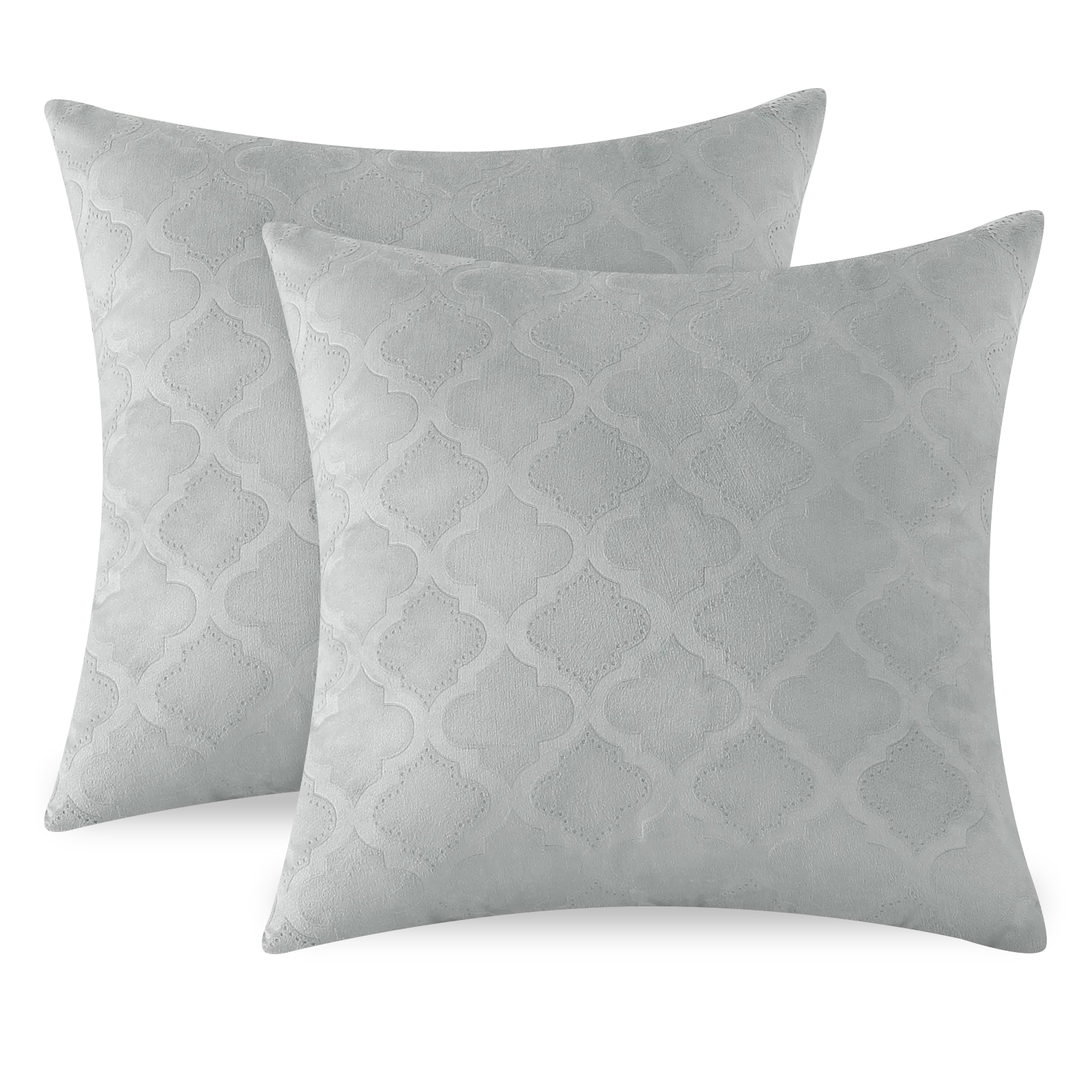 YSTYLE Velvet Sofa Cushion Covers, Decorative Throw Pillow Covers, 2 pcs, Hidden Zipper-Gourd Shape