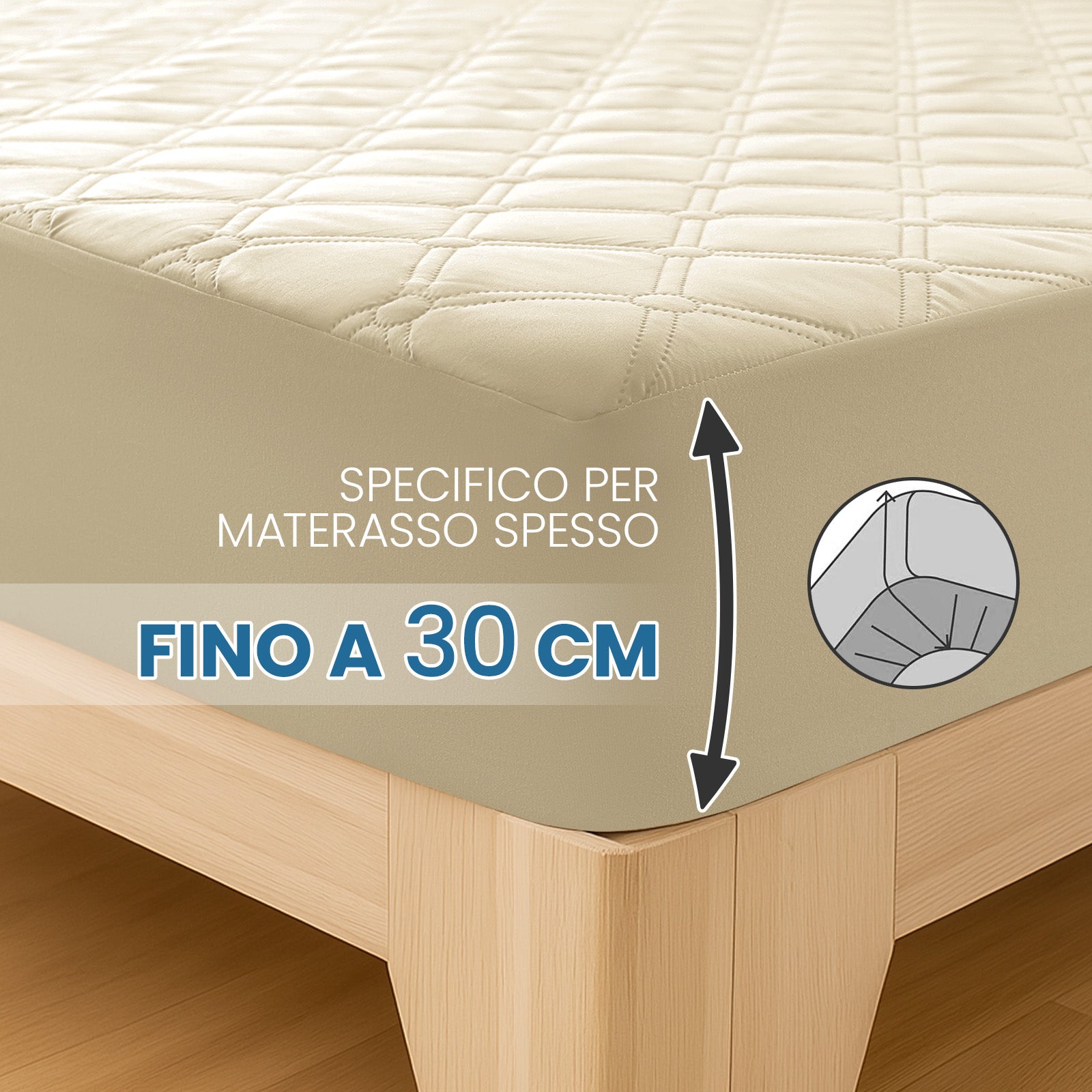 Ystyle Waterproof Mattress Protector – Double Size 160x190 cm Anti-Allergy & Scratch Resistant