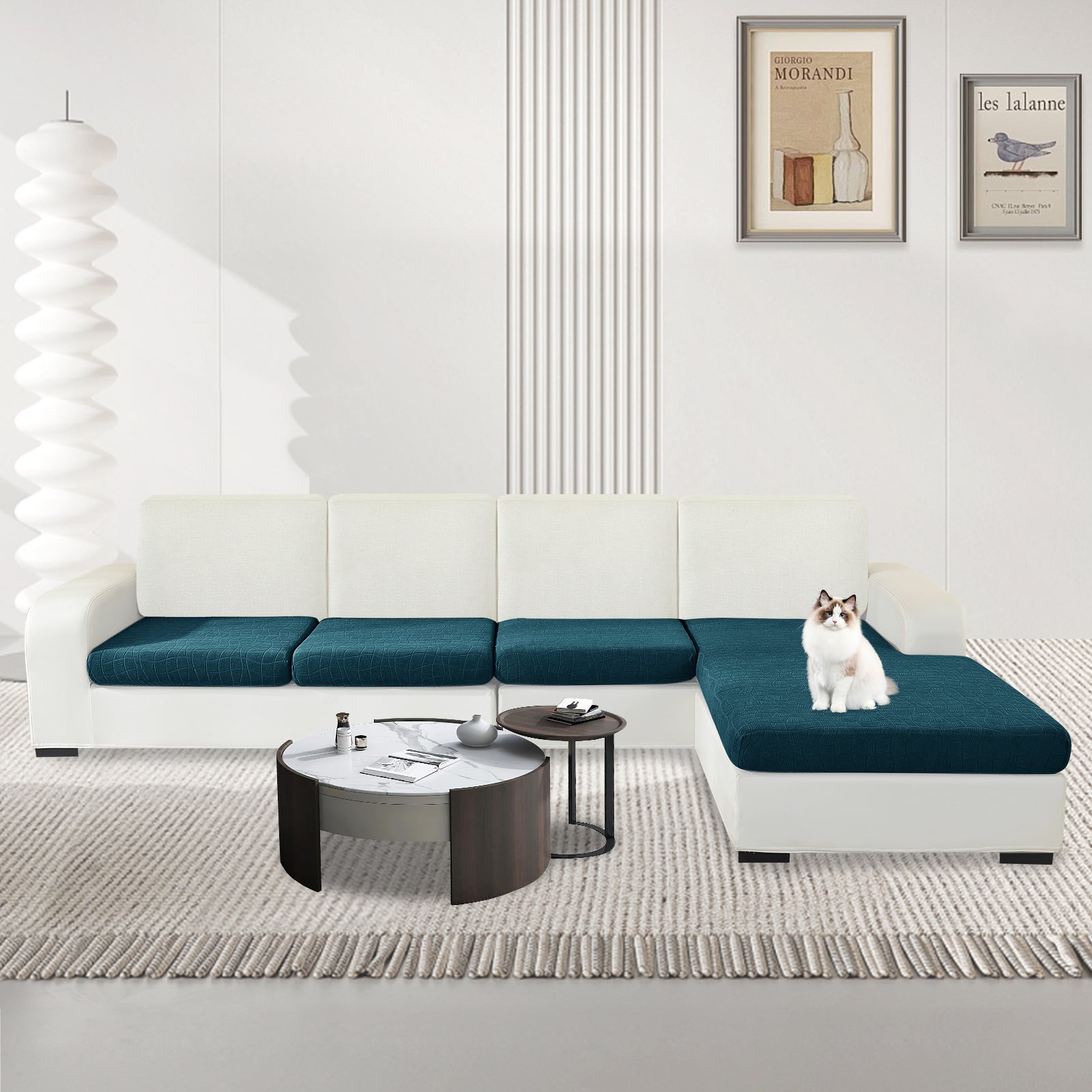 YSTYLE L-Shape & 3 Seater Waterproof Stretch Sofa Seat Cover Geometric-YSTYLE