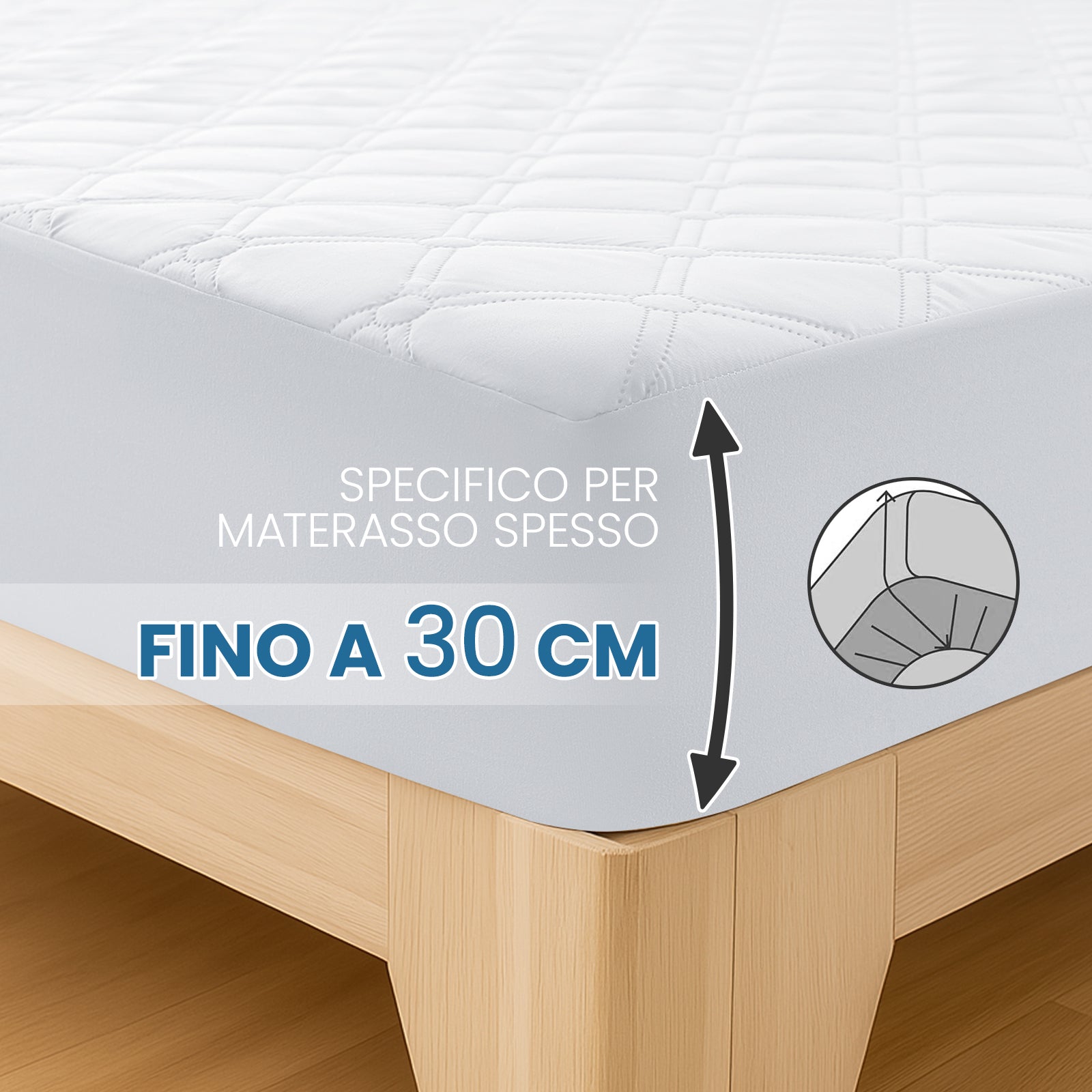 Ystyle Waterproof Double Mattress Protector 180x200 cm Anti Mite-YSTYLE