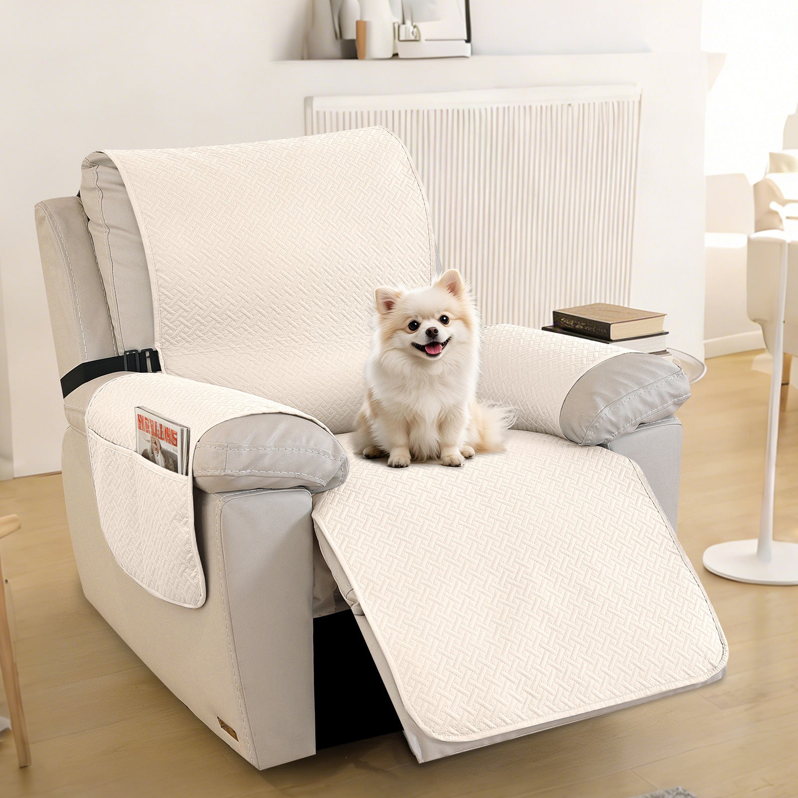 imperméable Armchair couverture with antidérapant Back and Side Pockets