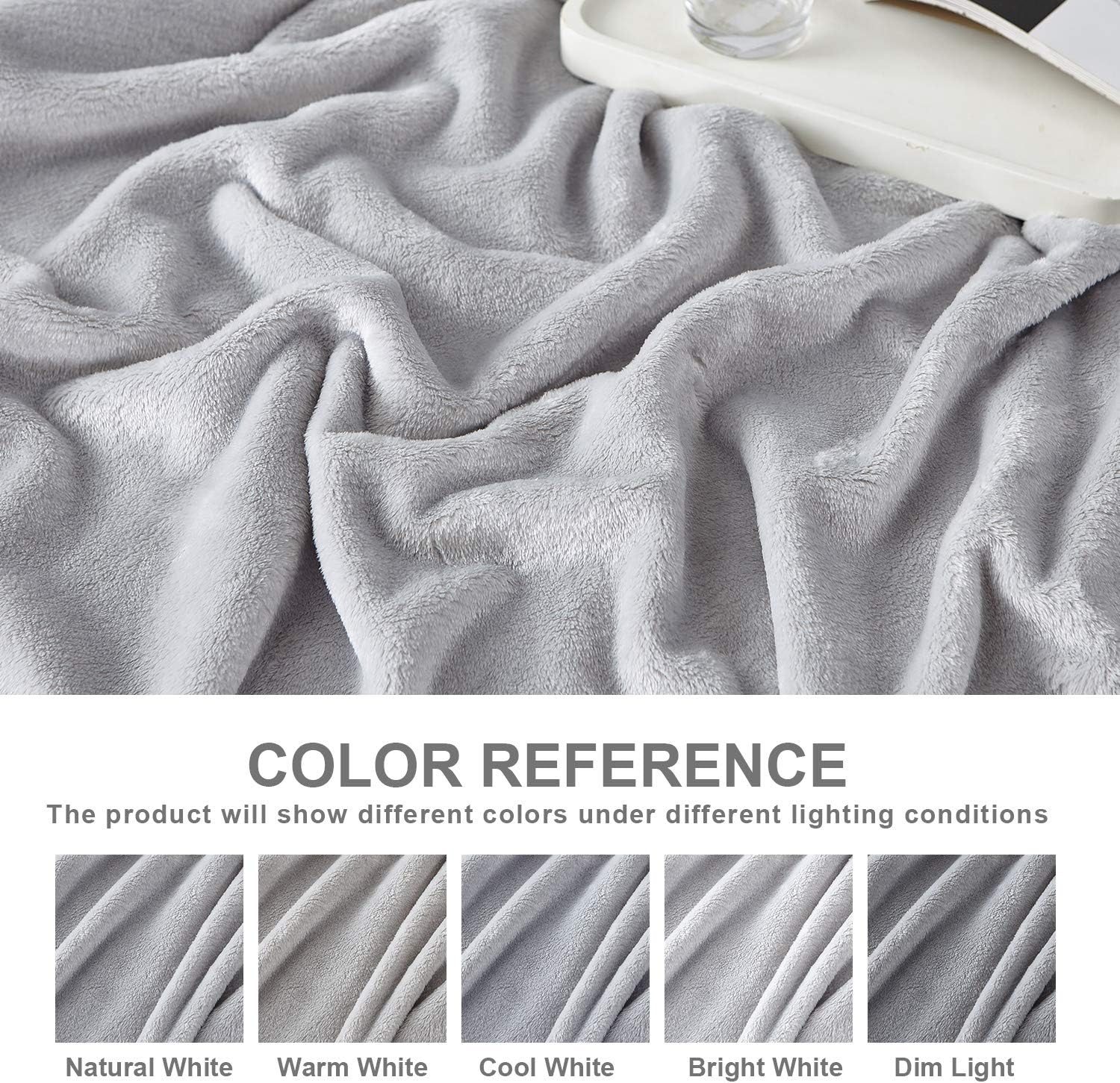 YSTYLE Soft Flannel Fleece Twin Blanket Plush Throw 160 x 200 CM