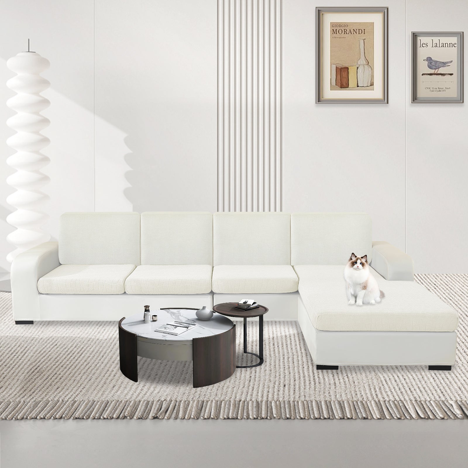 YSTYLE L-Shape & 3 Seater Waterproof Stretch Sofa Seat Cover Geometric-YSTYLE