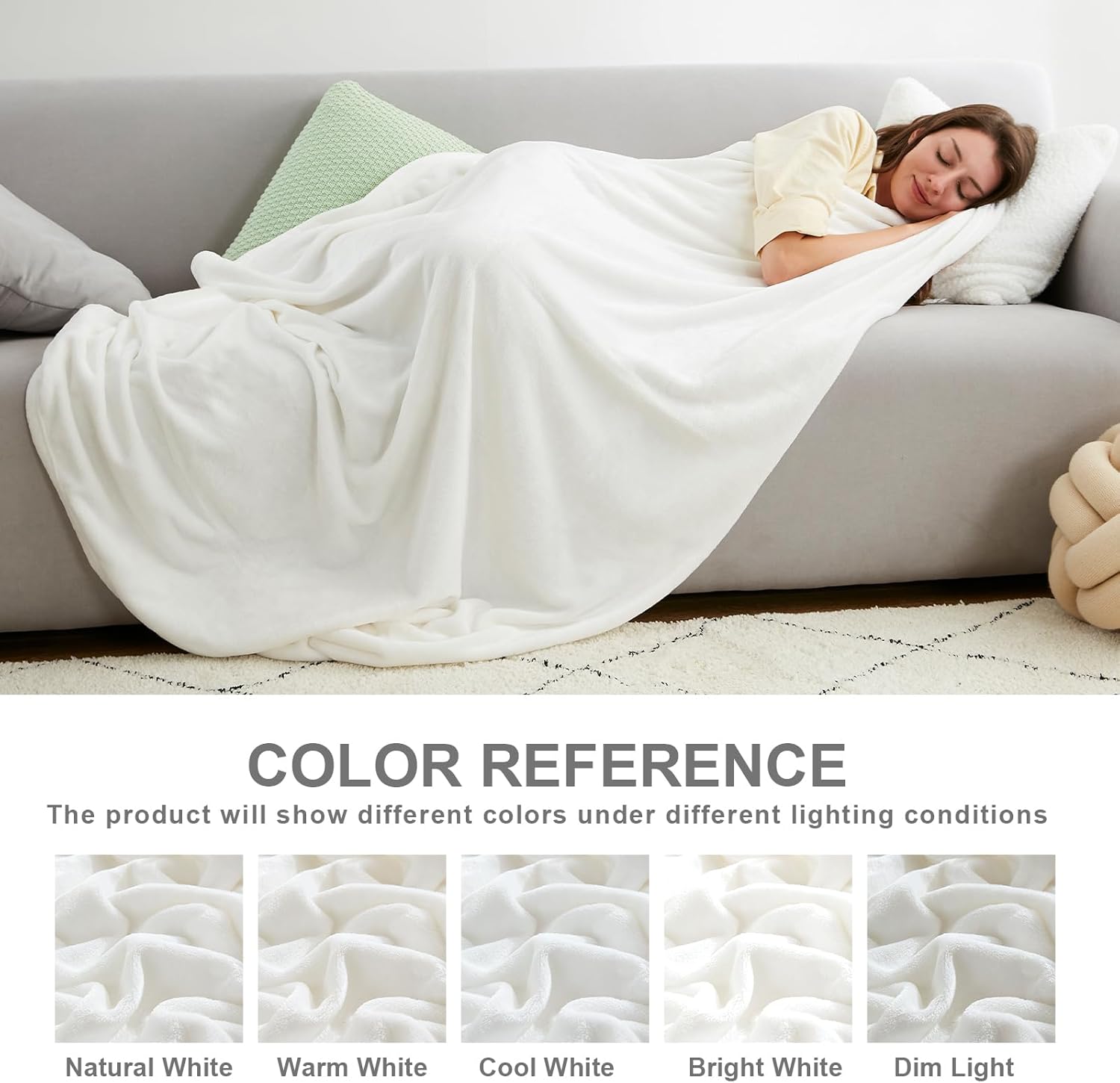 YSTYLE Soft Flannel Fleece Twin Blanket Plush Throw 160 x 200 CM