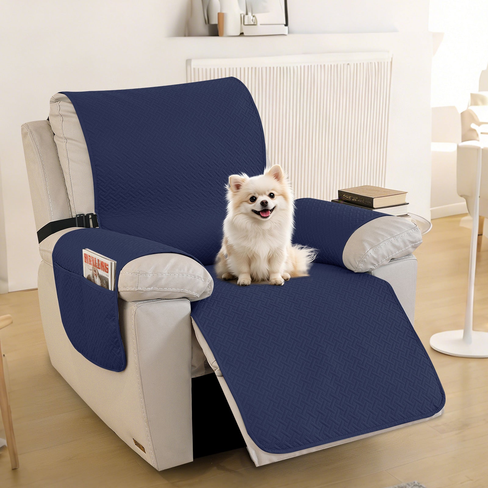 imperméable Armchair couverture with antidérapant Back and Side Pockets