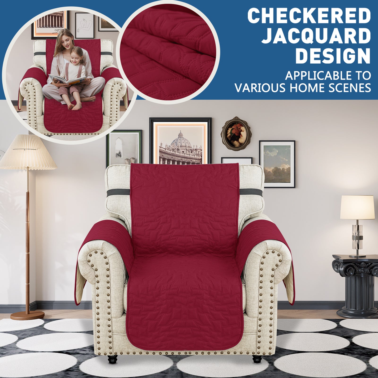 Copertura Impermeabile per Poltrona Singola con Braccioli e Funzione Antiscivolo | YSTYLE