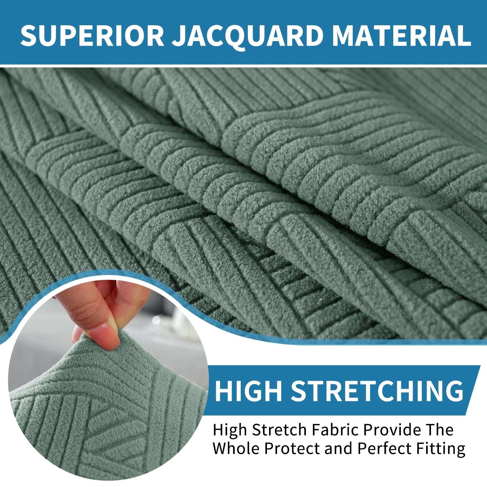 YSTYLE Lot de 4 Housses de Chaise Douces et Extensibles Avec Dossier Taille Universelle