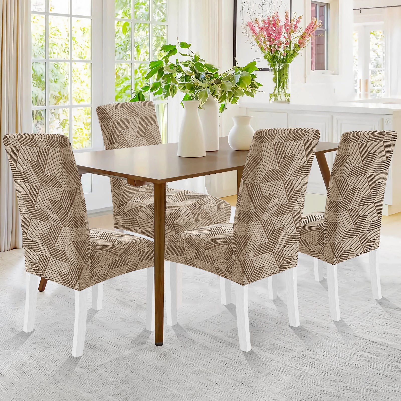 Ystyle 4 Pieces Stretch Chair Covers with Backrest Universal-YSTYLE
