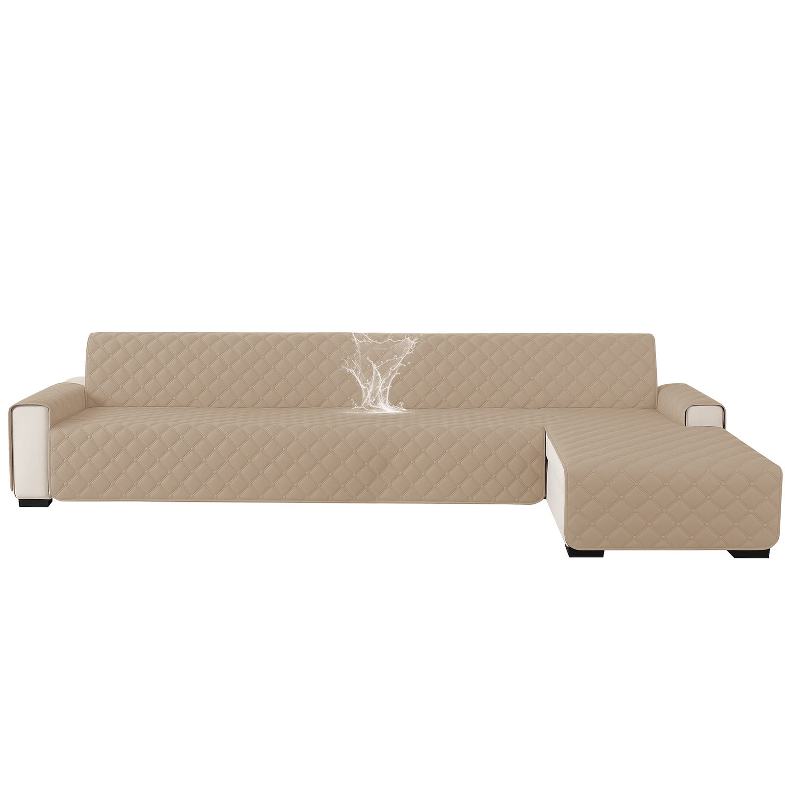 Ystyle Waterproof 4 Seater Corner Sofa Cover Reversible 280 cm-YSTYLE