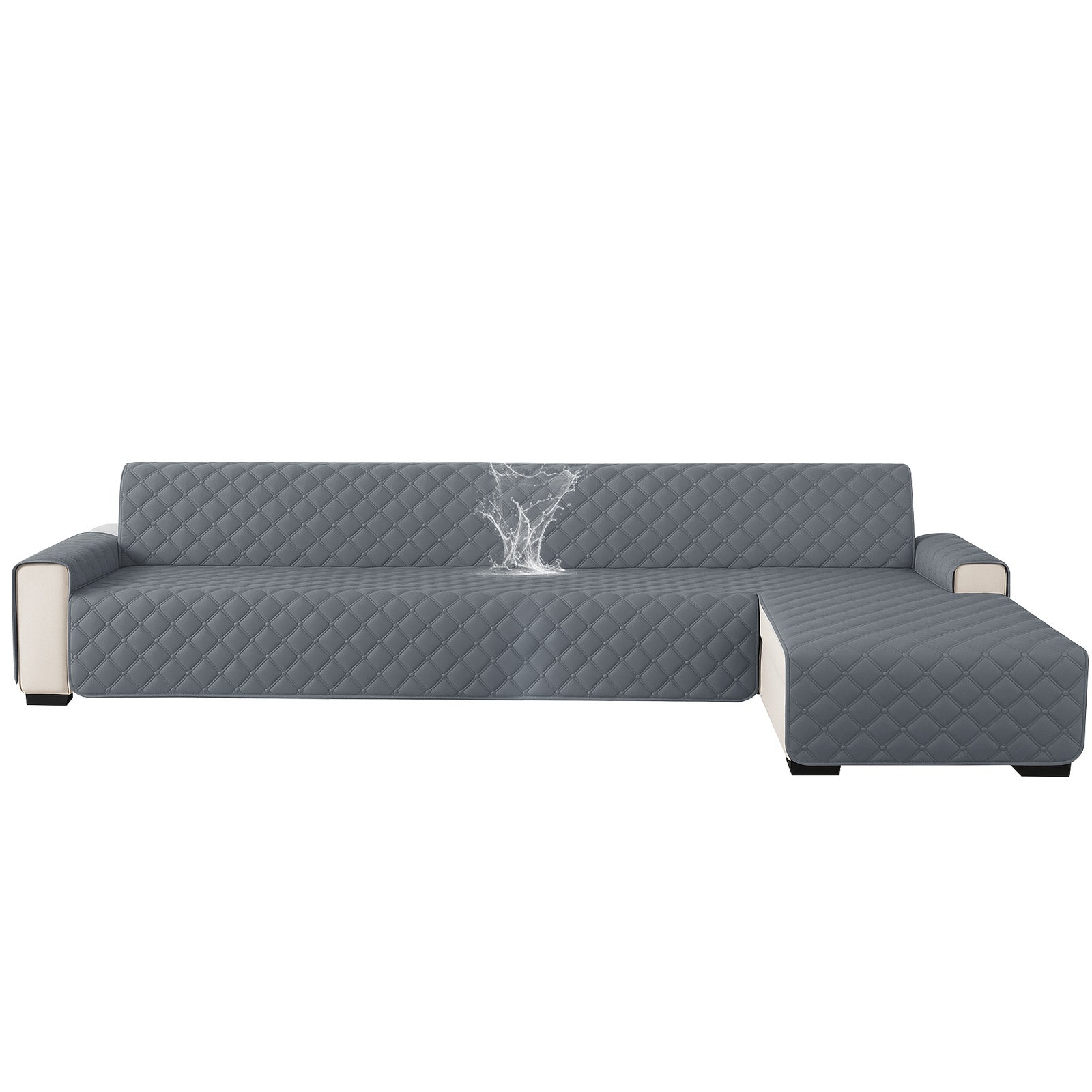 Ystyle Waterproof 4 Seater Corner Sofa Cover Reversible 280 cm-YSTYLE