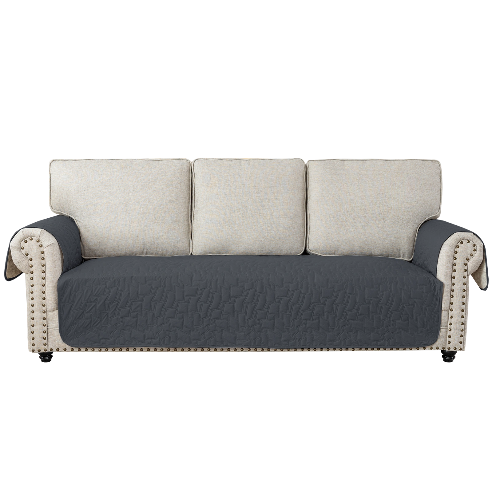 YSTYLE 3 Seater Sofa Cover Universal – Anti-Slip, Pet-Friendly, Couch Protector with Side Pockets