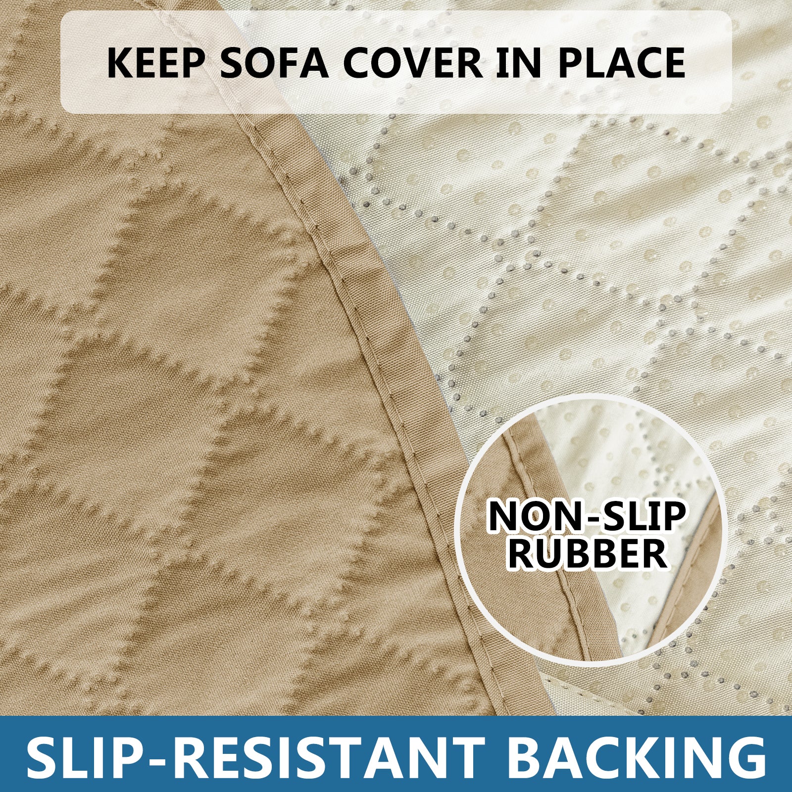 Copertura per divano impermeabile YSTYLE per 3 posti con braccioli, antiscivolo