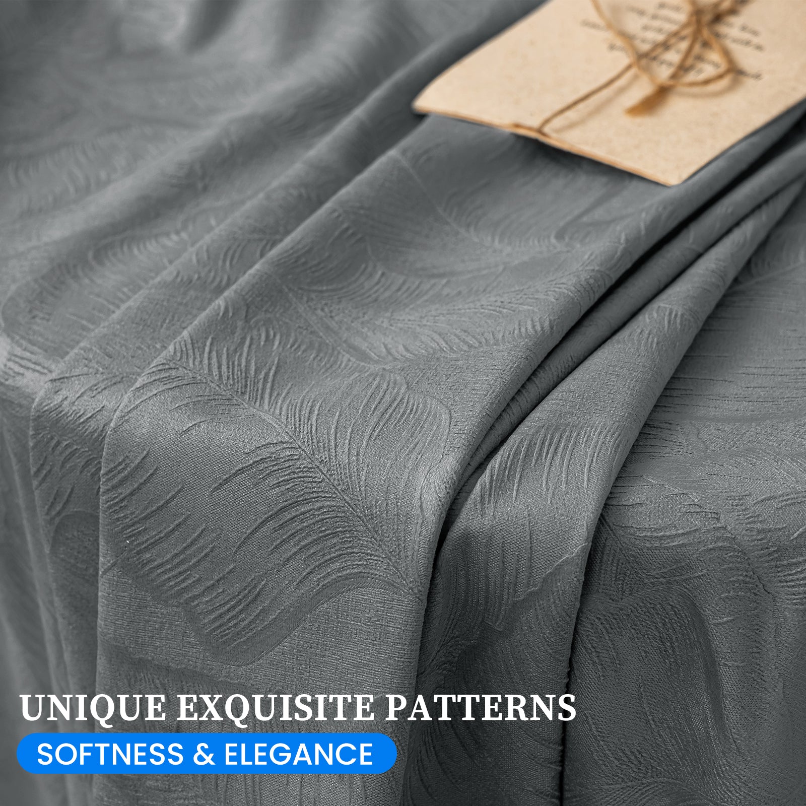 2 Pieces rideaux opacifiants with Stainless Steel Eyelets thermique Polyester Panels