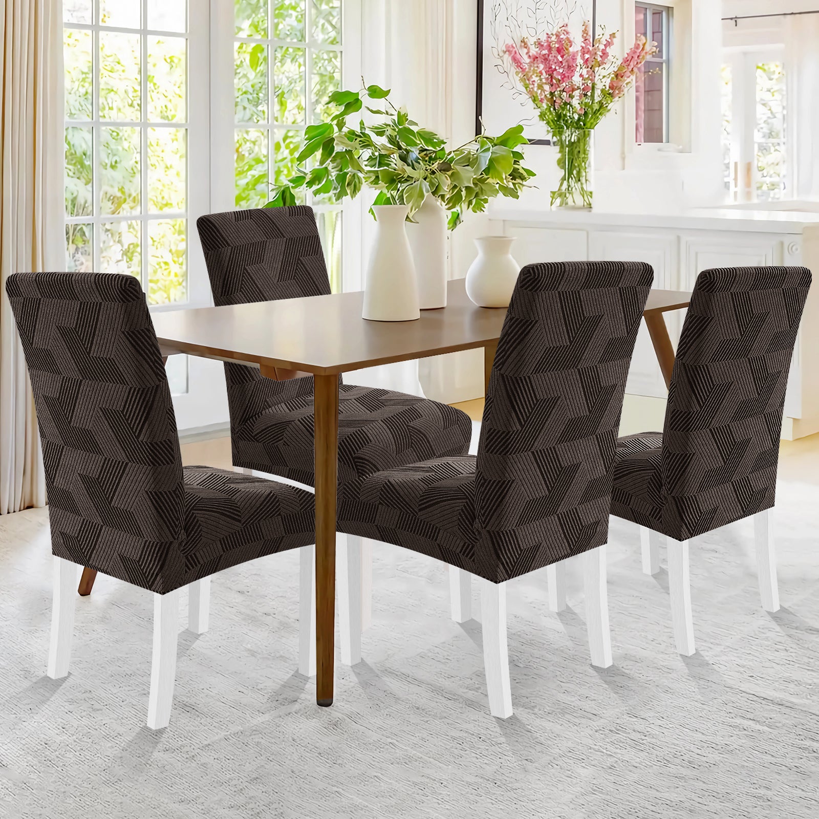 Ystyle 4 Pieces Stretch Chair Covers with Backrest Universal-YSTYLE
