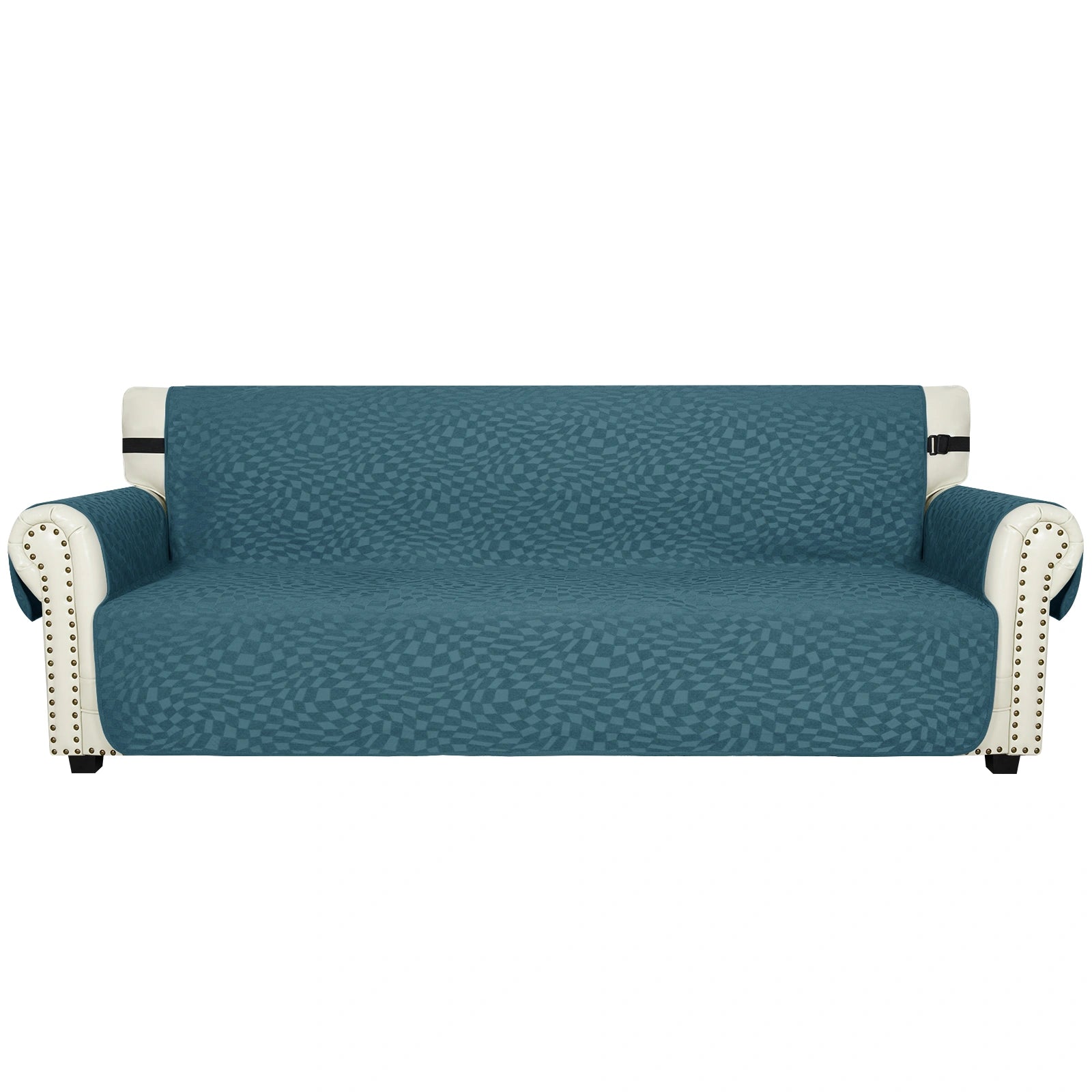 YSTYLE 4 Seater Waterproof Sofa Cover – Cat Scratch Resistant, Non-Slip with Armrests, Modern Furniture Protector-Jacquard Plaid