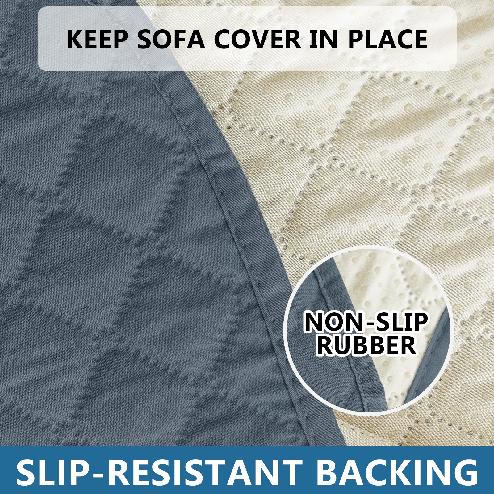 Copertura per divano impermeabile YSTYLE per 3 posti con braccioli, antiscivolo