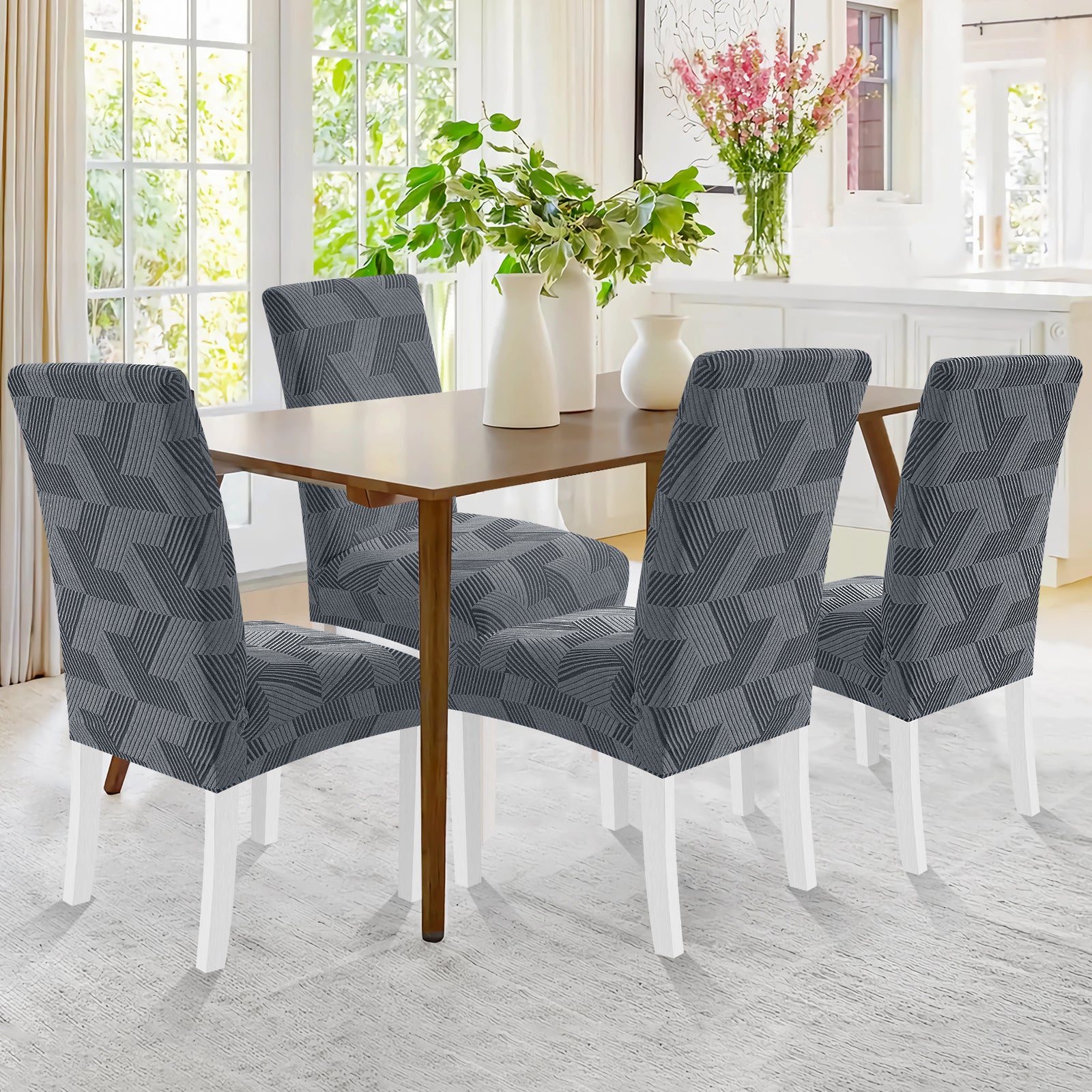 Ystyle 4 Pieces Stretch Chair Covers with Backrest Universal-YSTYLE