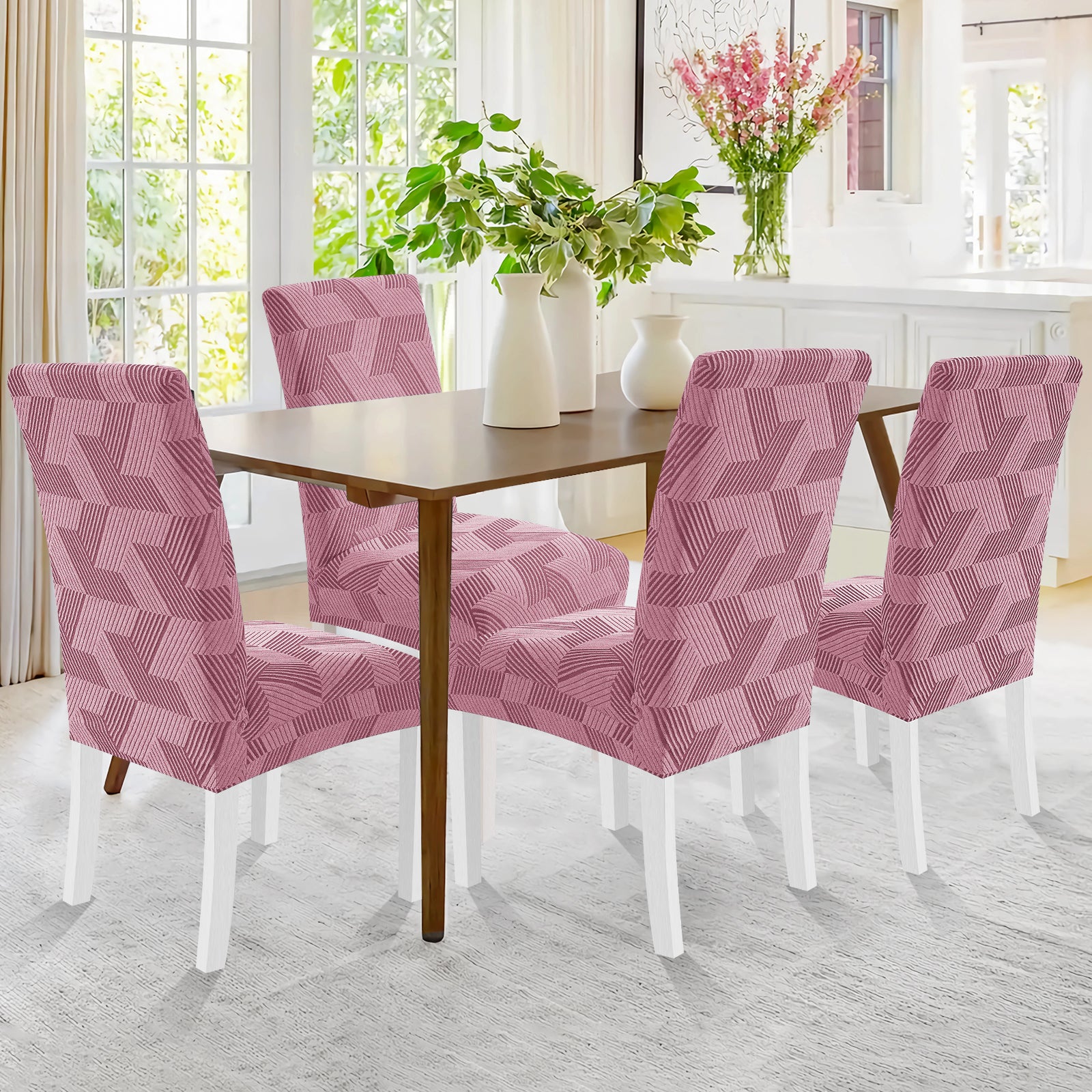 Ystyle 4 Pieces Stretch Chair Covers with Backrest Universal-YSTYLE