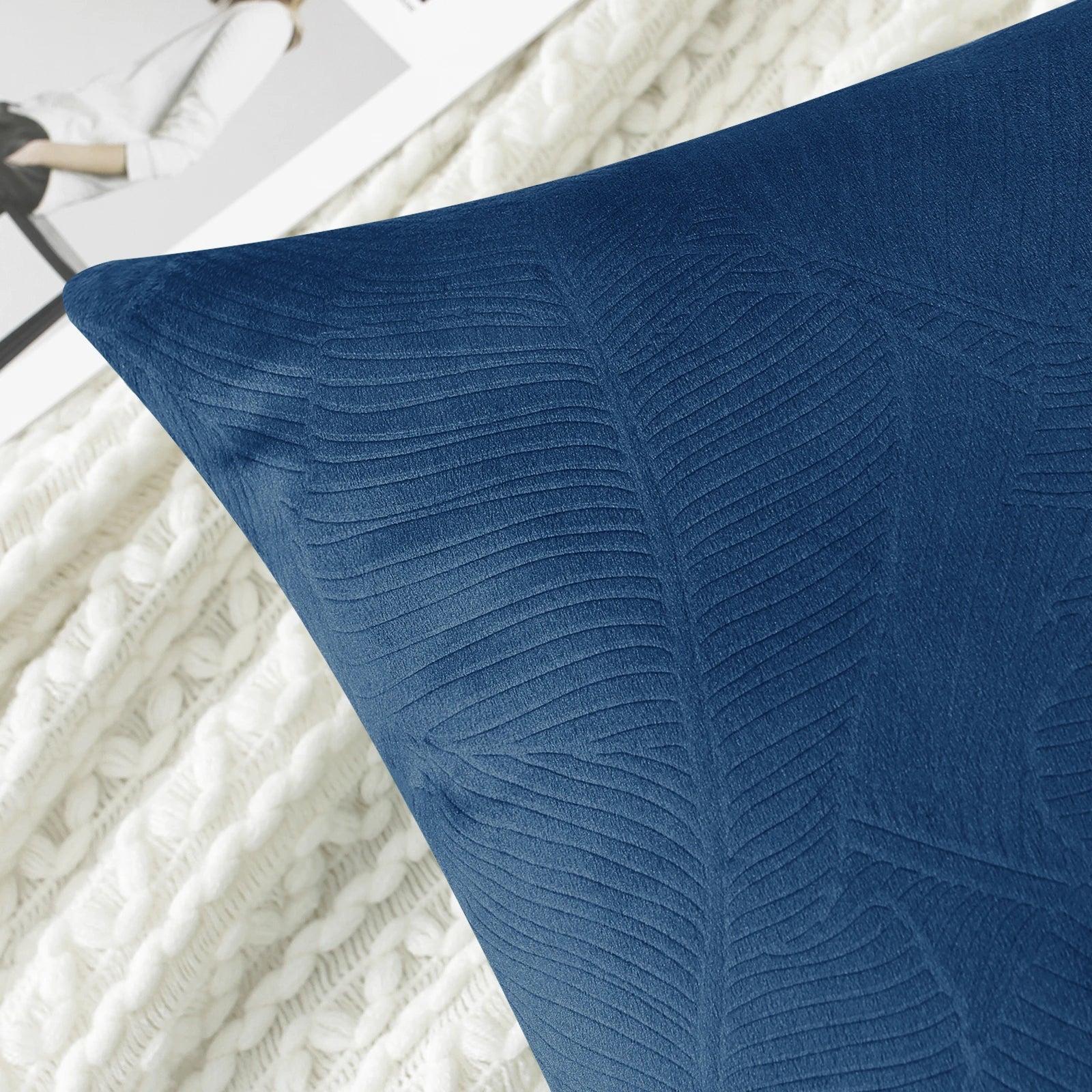 YSTYLE 2 Pieces Velvet Cushion Covers Geometric Pattern-YSTYLE