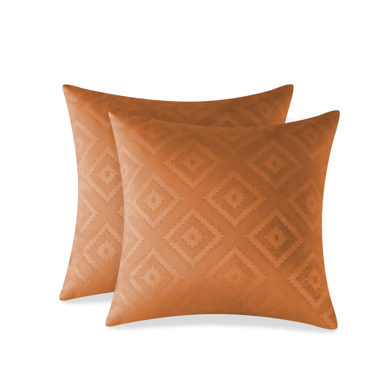 YSTYLE Velvet Sofa Cushion Covers, Decorative Throw Pillow Covers, 2 pcs, Hidden Zipper-Square shape