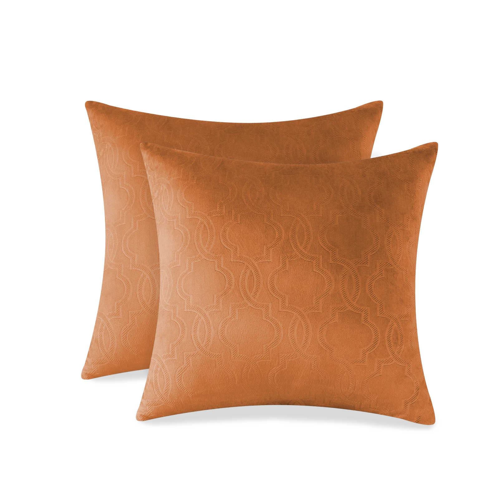 YSTYLE Velvet Sofa Cushion Covers, Decorative Throw Pillow Covers, 2 pcs, Hidden Zipper-Lantern Shape