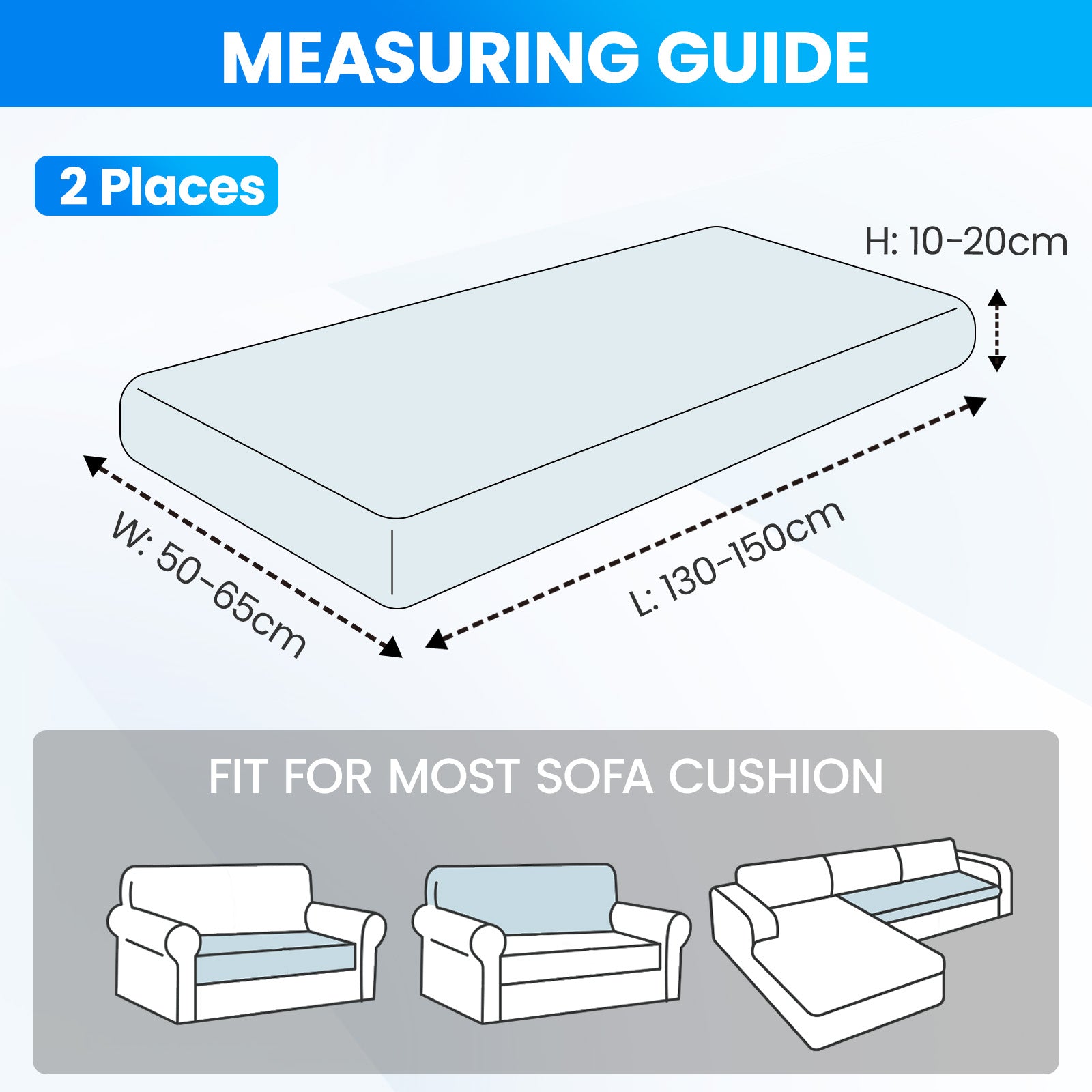 Ystyle Universal 2 Seater Stretch Sofa Cushion Cover-YSTYLE