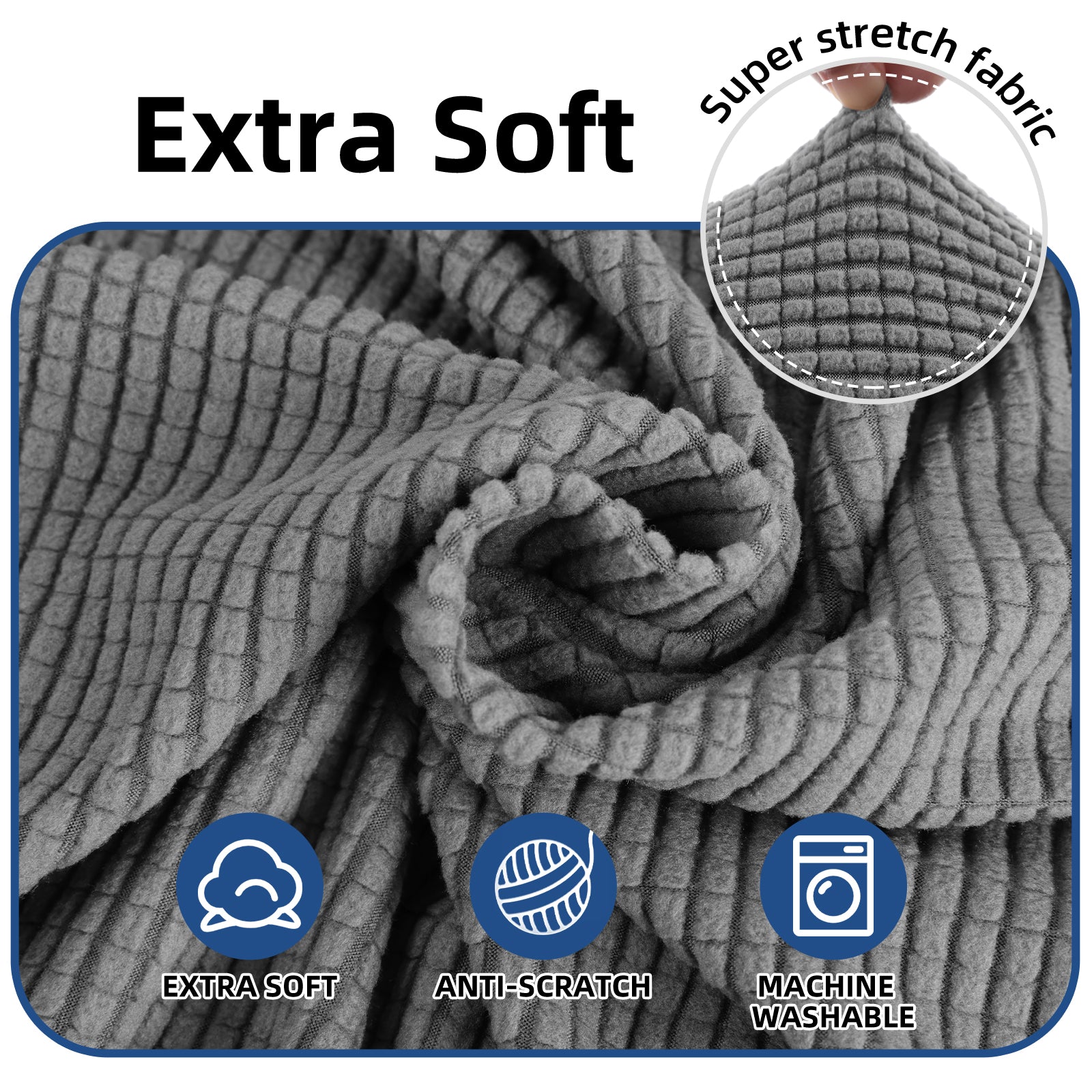 YSTYLE Stretch 2-Sitzer Sofa Bezug mit Armlehnen Anti-Rutsch