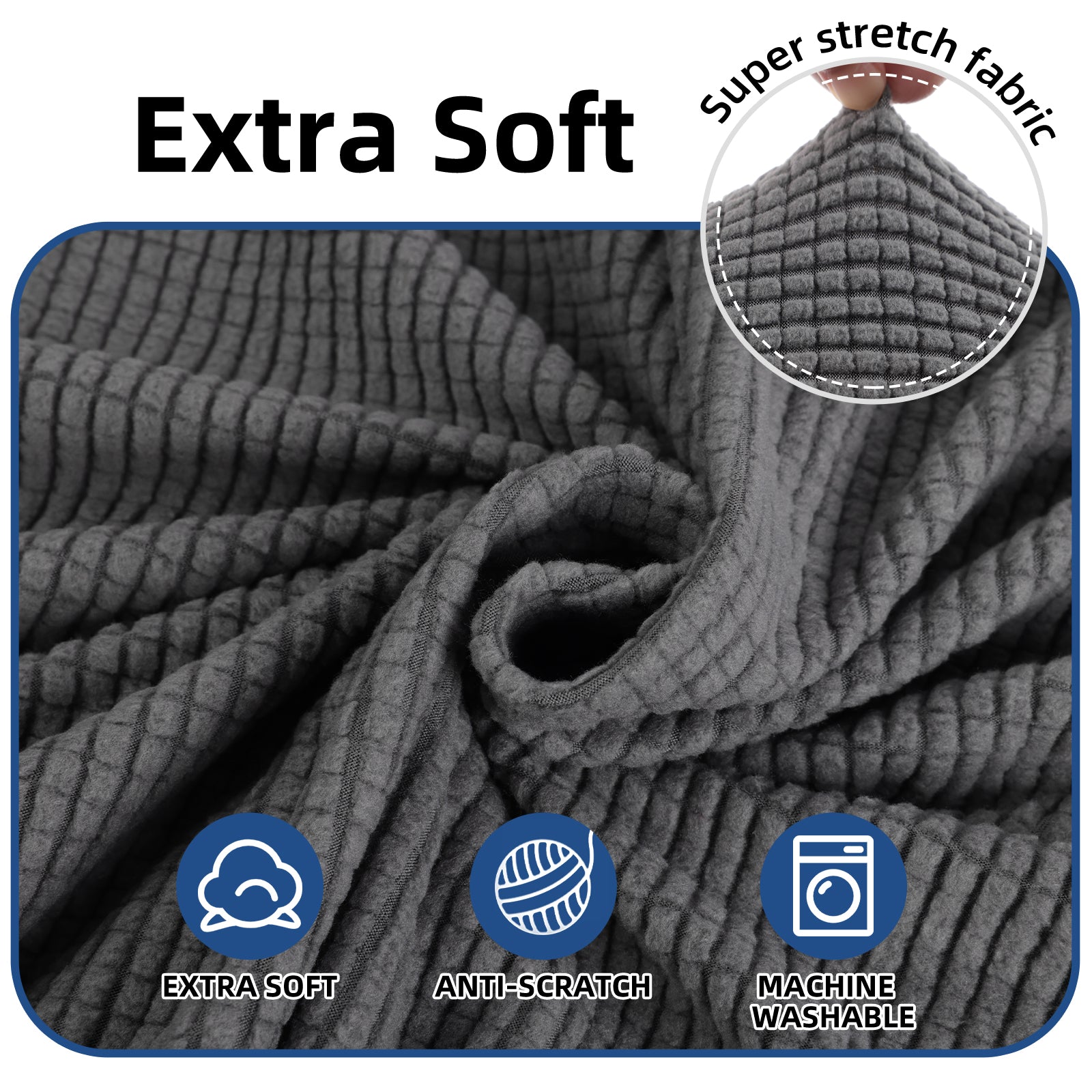 YSTYLE Stretch 2-Sitzer Sofa Bezug mit Armlehnen Anti-Rutsch