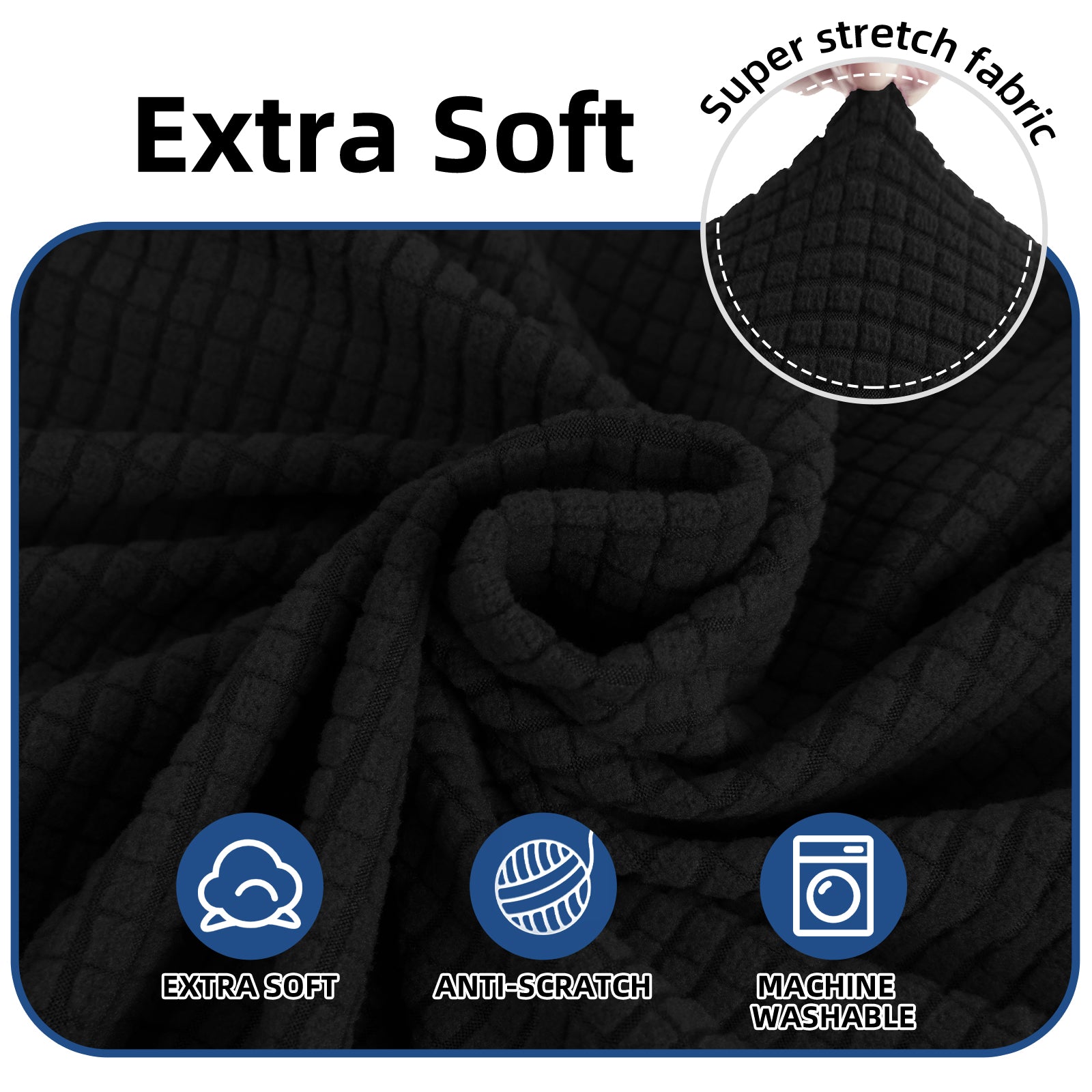 YSTYLE Cubierta de Sofá para 3 Personas – Elástica, Antideslizante y Amigable con Mascotas, Resistente a los Rayones, Lavable-Red