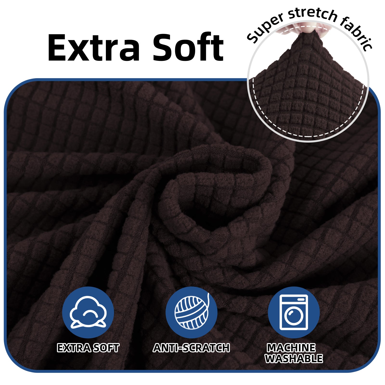 YSTYLE Cubierta de Sofá para 3 Personas – Elástica, Antideslizante y Amigable con Mascotas, Resistente a los Rayones, Lavable-Red