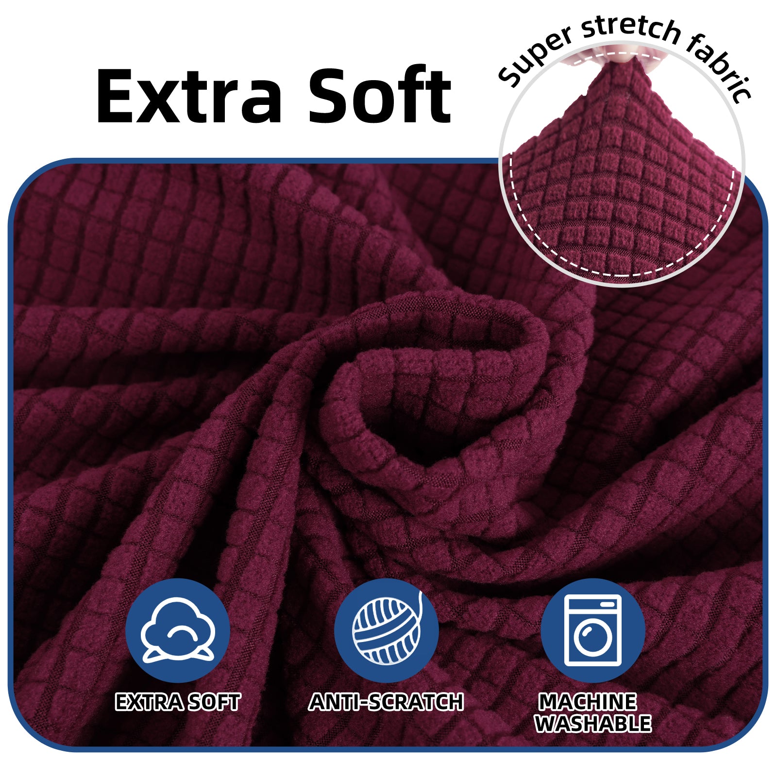 YSTYLE Stretch 2-Sitzer Sofa Bezug mit Armlehnen Anti-Rutsch