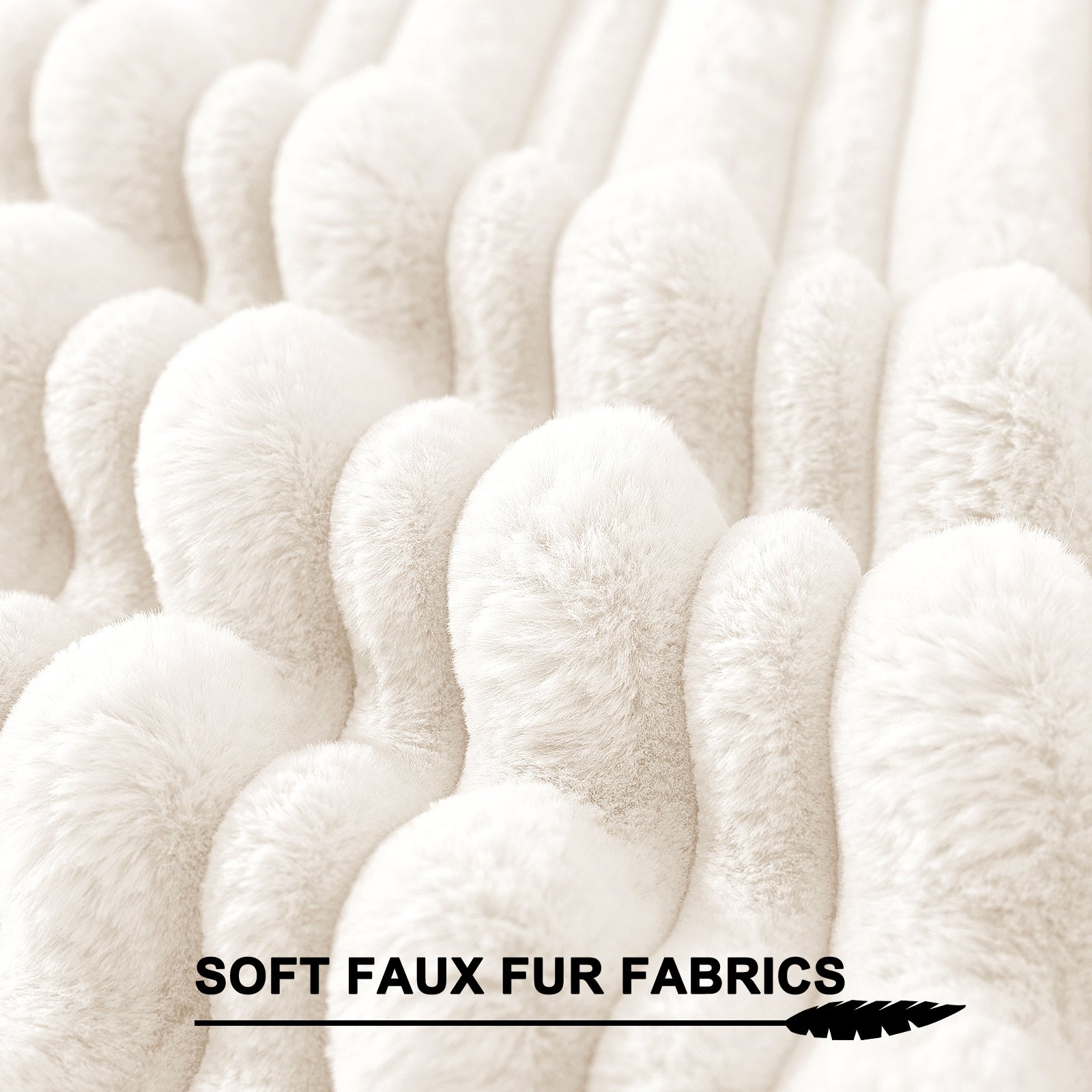 Ystyle 2 Pieces Short Wool Cushion Covers 60x60cm Soft Velvet-YSTYLE