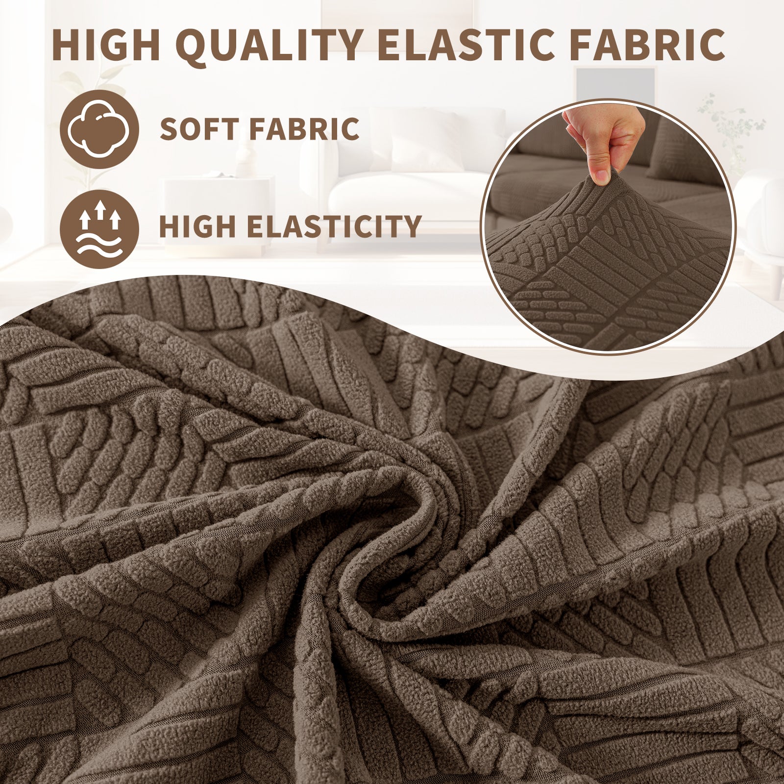 YSTYLE Copertura per sedile divano elasticizzata 1 posto motivo geometrico