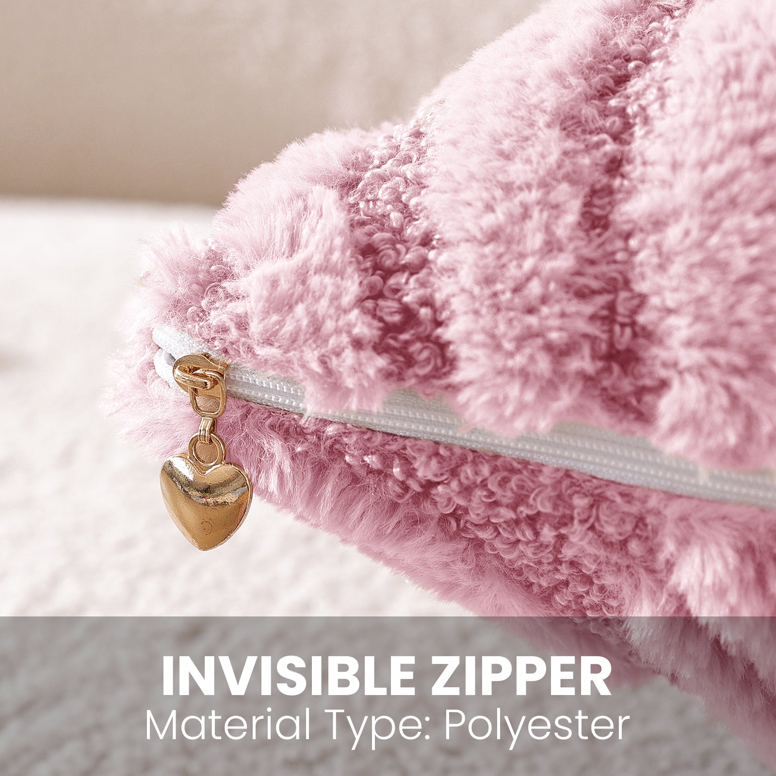 Ystyle Sofa Cushion Covers 60 x 60 cm Set of 2 Soft Plush Striped Cushion Covers Modern Elegant Decorative Durable Cushion Covers for Sofa Living Room Bedroom