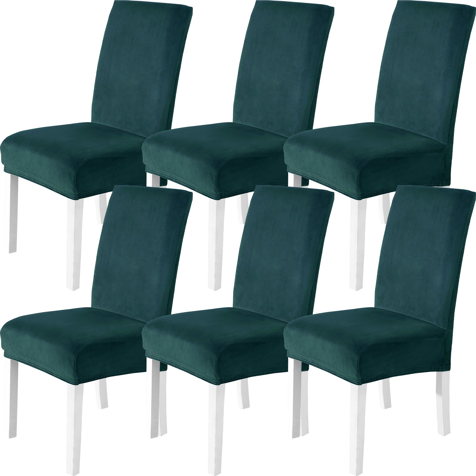 YSTYLE 6 Pieces velours élastique Chair couvertures with Backrest